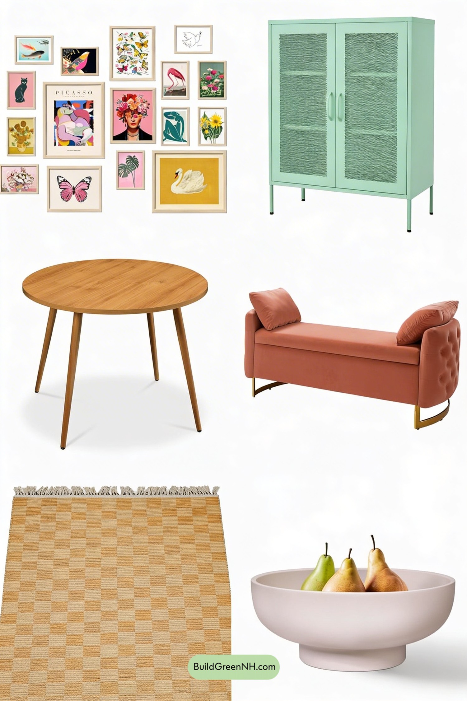 Moodboard for Color-Blocked Dining Room Glow-Up