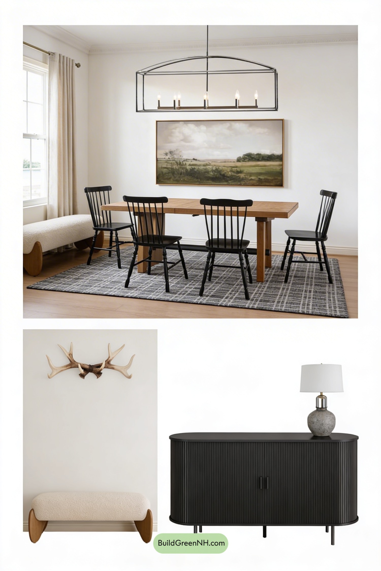 Moodboard for Rustic Modern Alpine Dining Nook