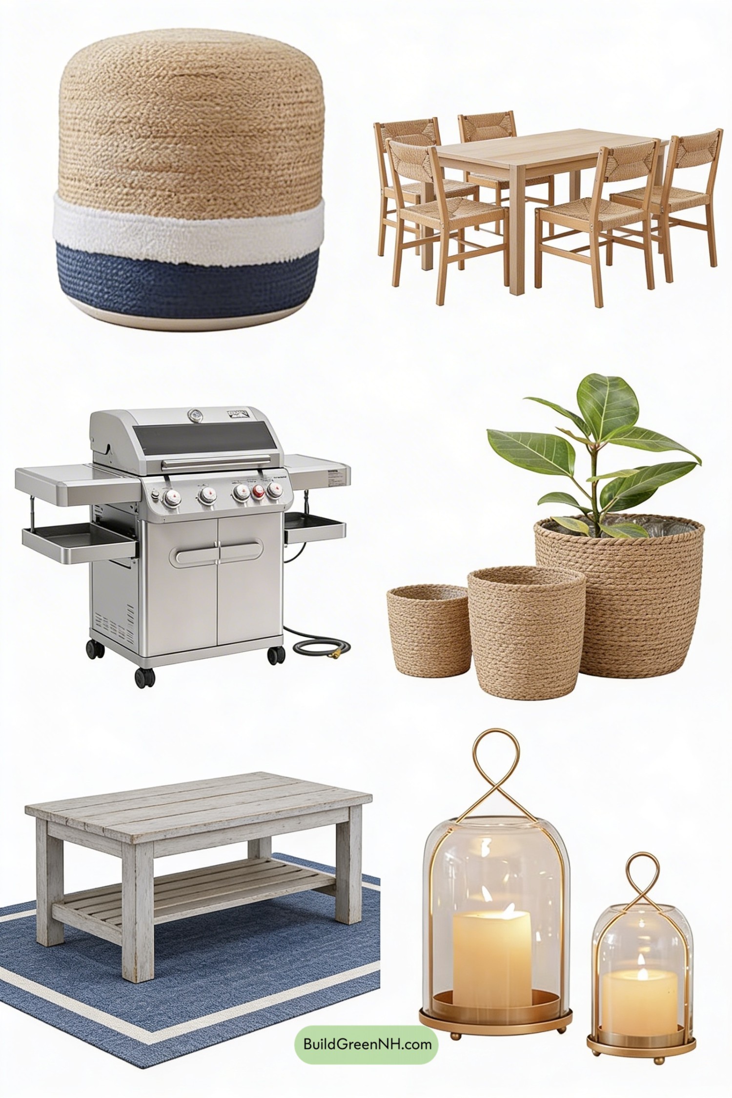 Moodboard for Coastal Gazebo Living by the Pool