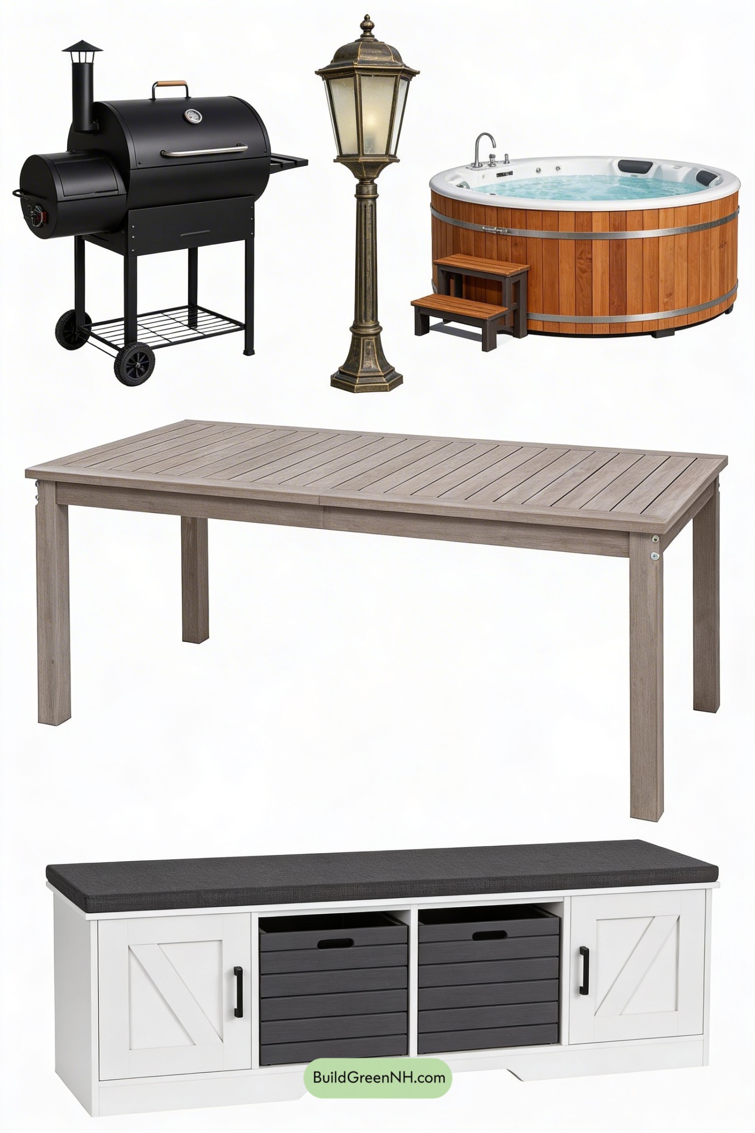 Moodboard for Gazebo-Centered Lodge Garden Retreat