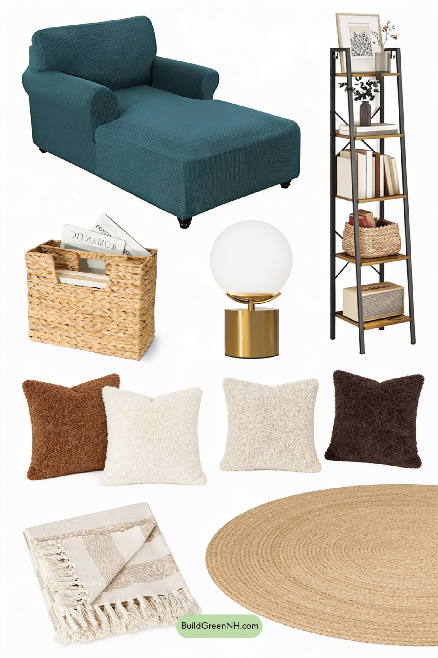 Moodboard for Breezy Coastal Reading Corner