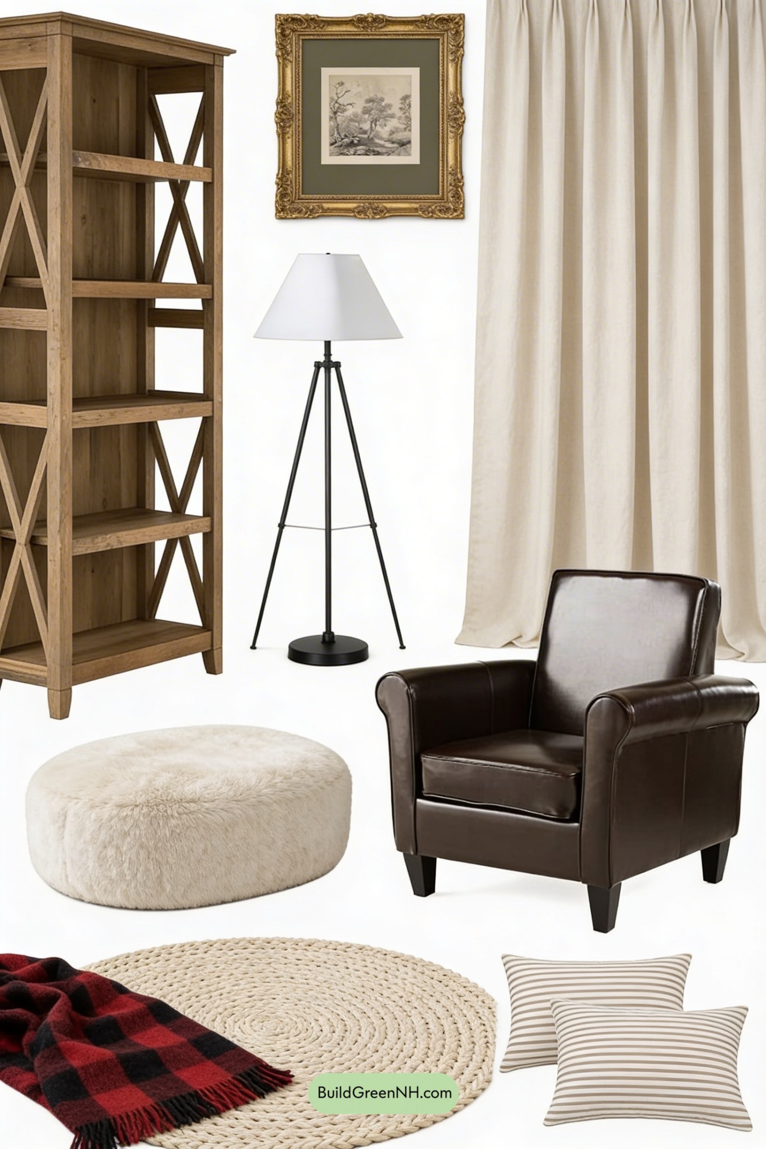 Moodboard for Alpine Cabin Bay Window Nook