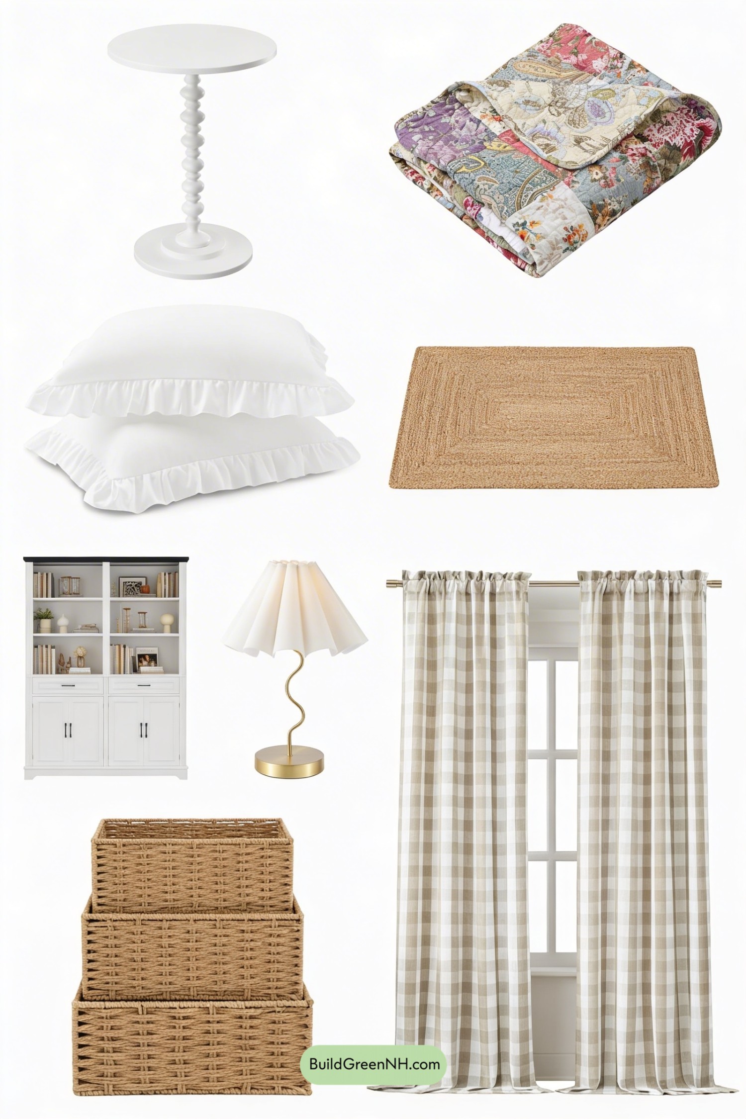 Moodboard for Cottagecore Bay Window Reading Nook