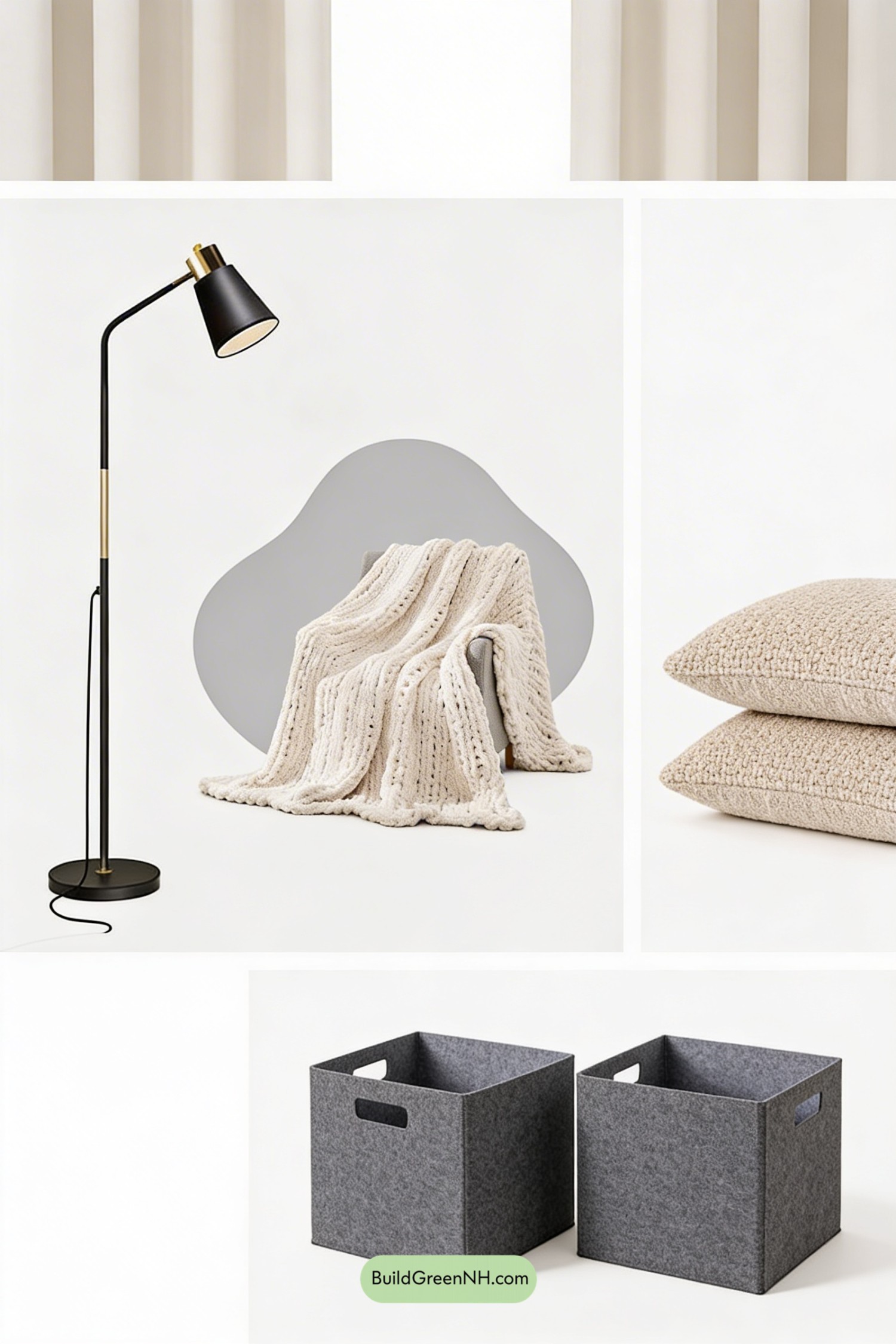 Moodboard for Scandinavian Bay Window Reading Nook