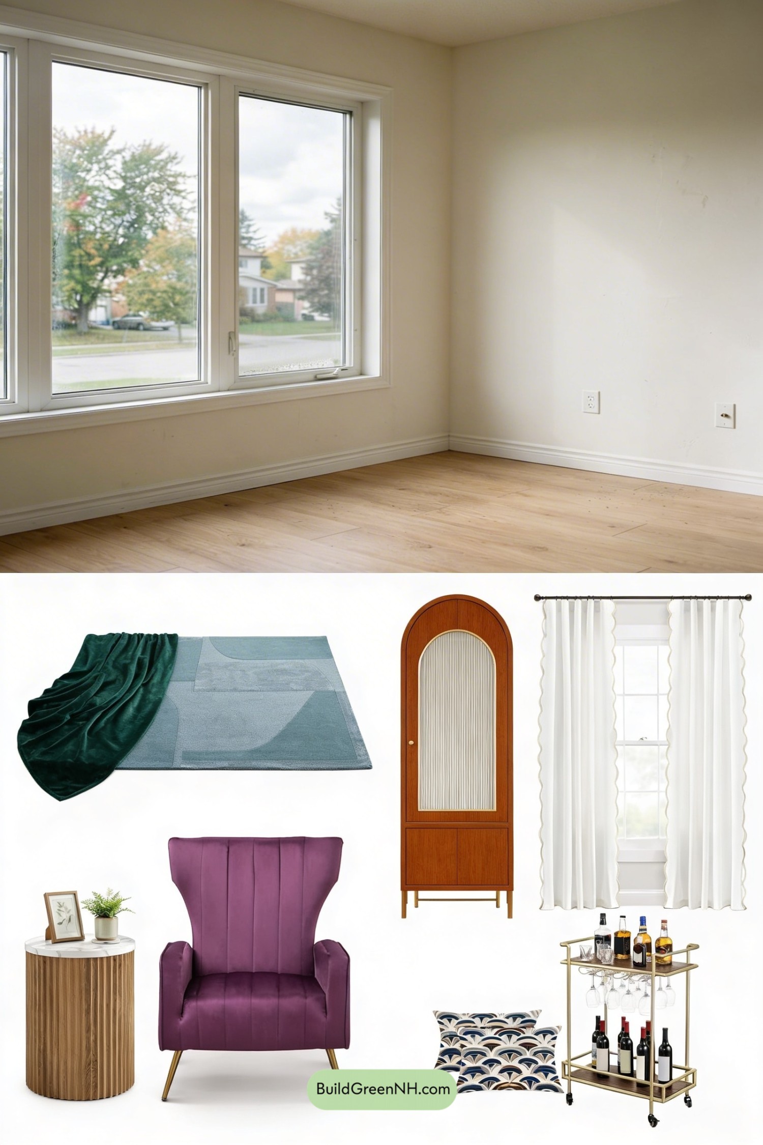 Moodboard for Art Deco Bay Window Reading Nook