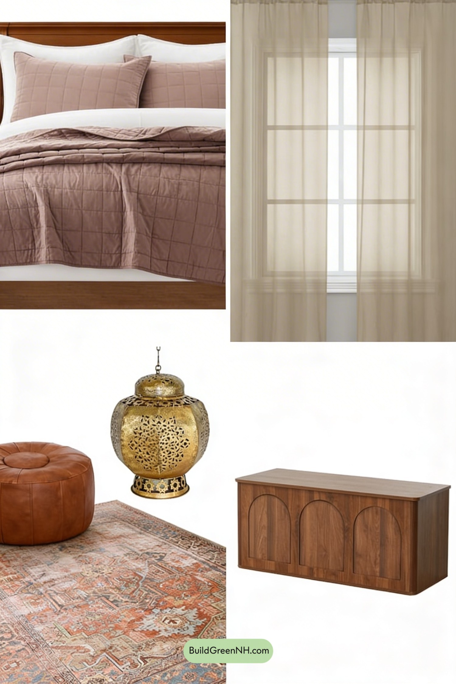 Moodboard for Moroccan Clay Master Bedroom Retreat