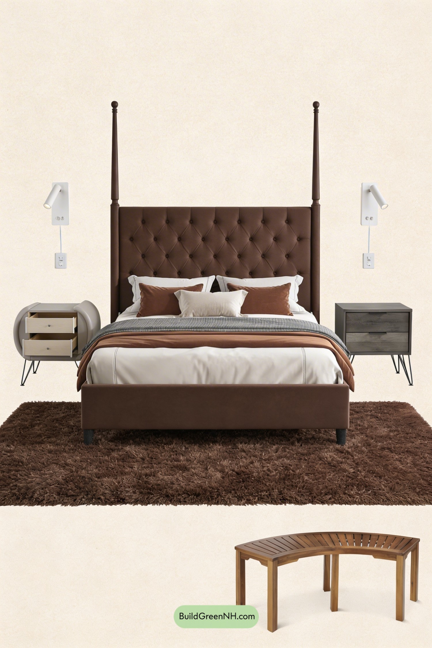 Moodboard for Cocoa Cocoon Master Bedroom Makeover