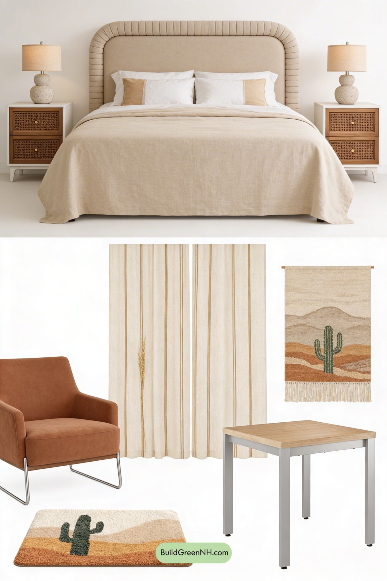 Moodboard for Terracotta Calm Master Bedroom