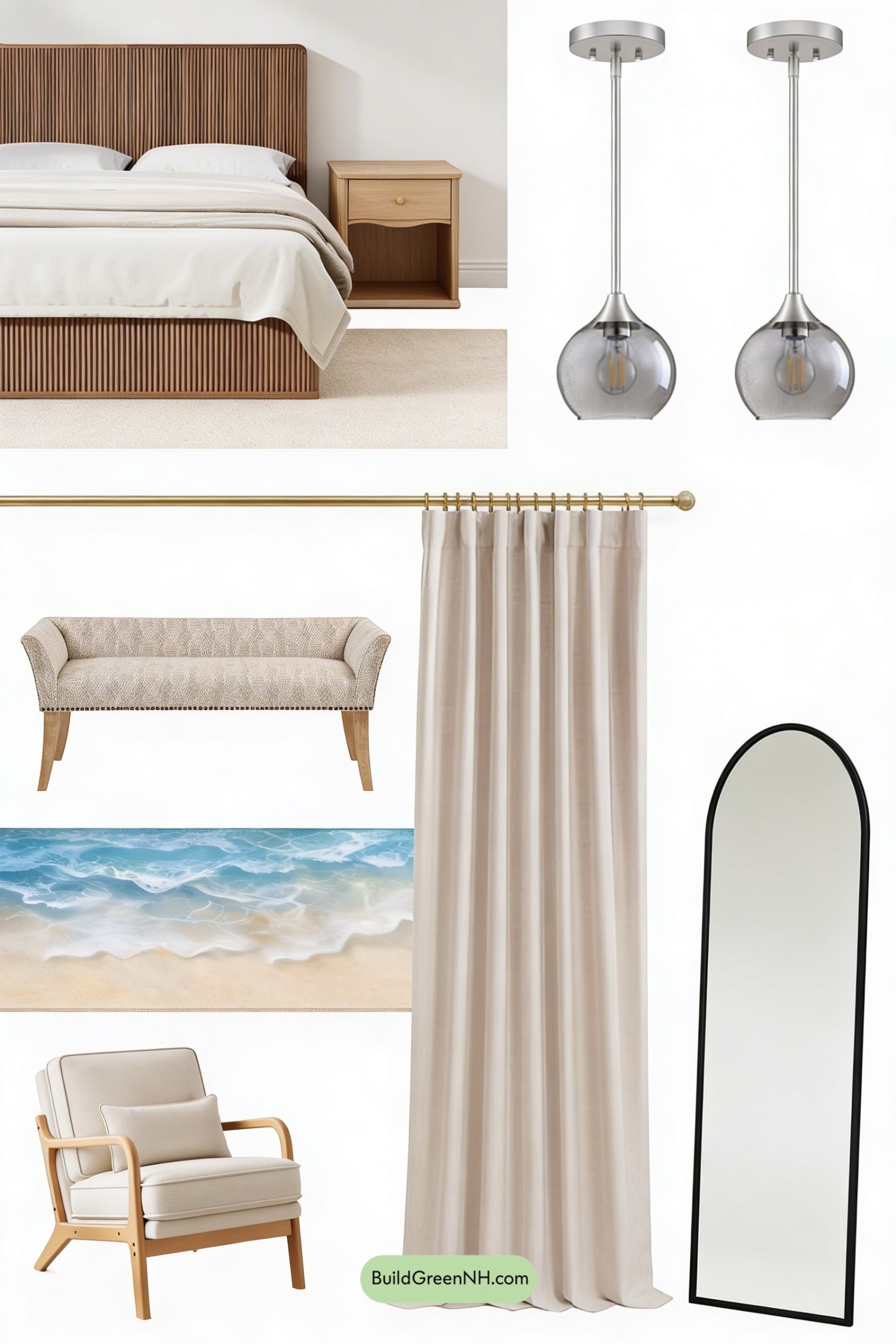 Moodboard for Dune-Toned Modern Master Retreat