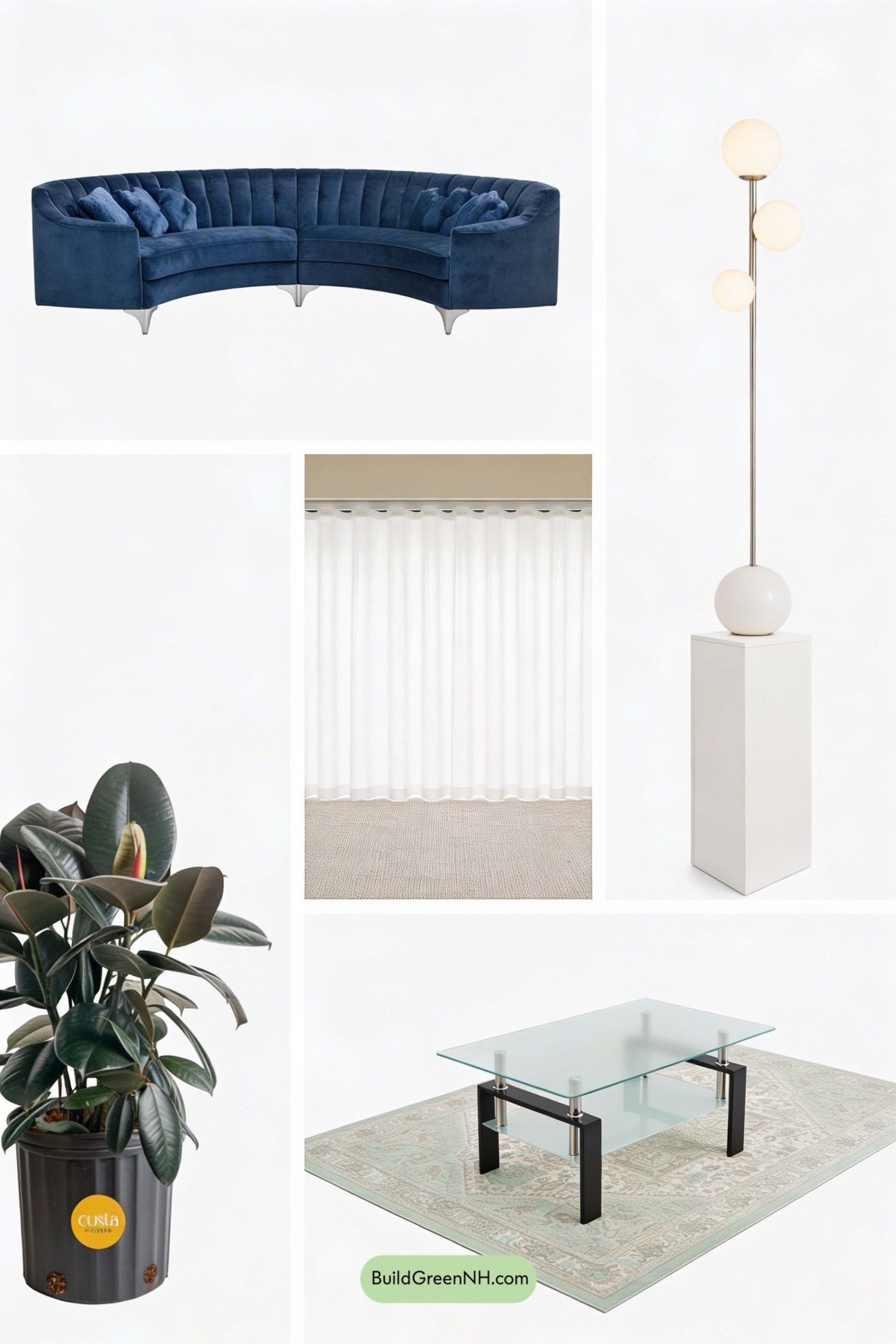 Moodboard for Pastel Cloud Summer Living Room