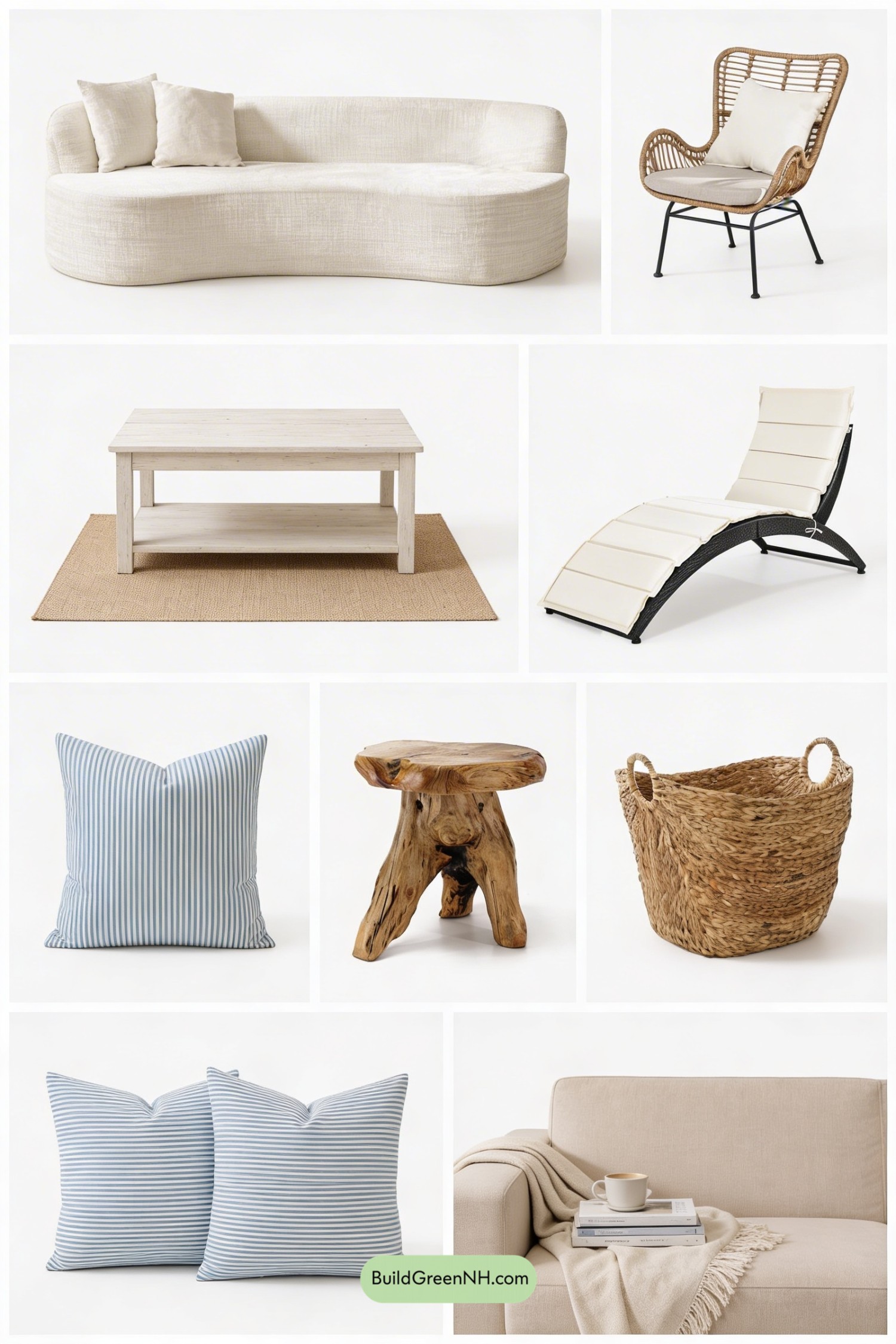 Moodboard for Breezy Coastal Linen Living Room