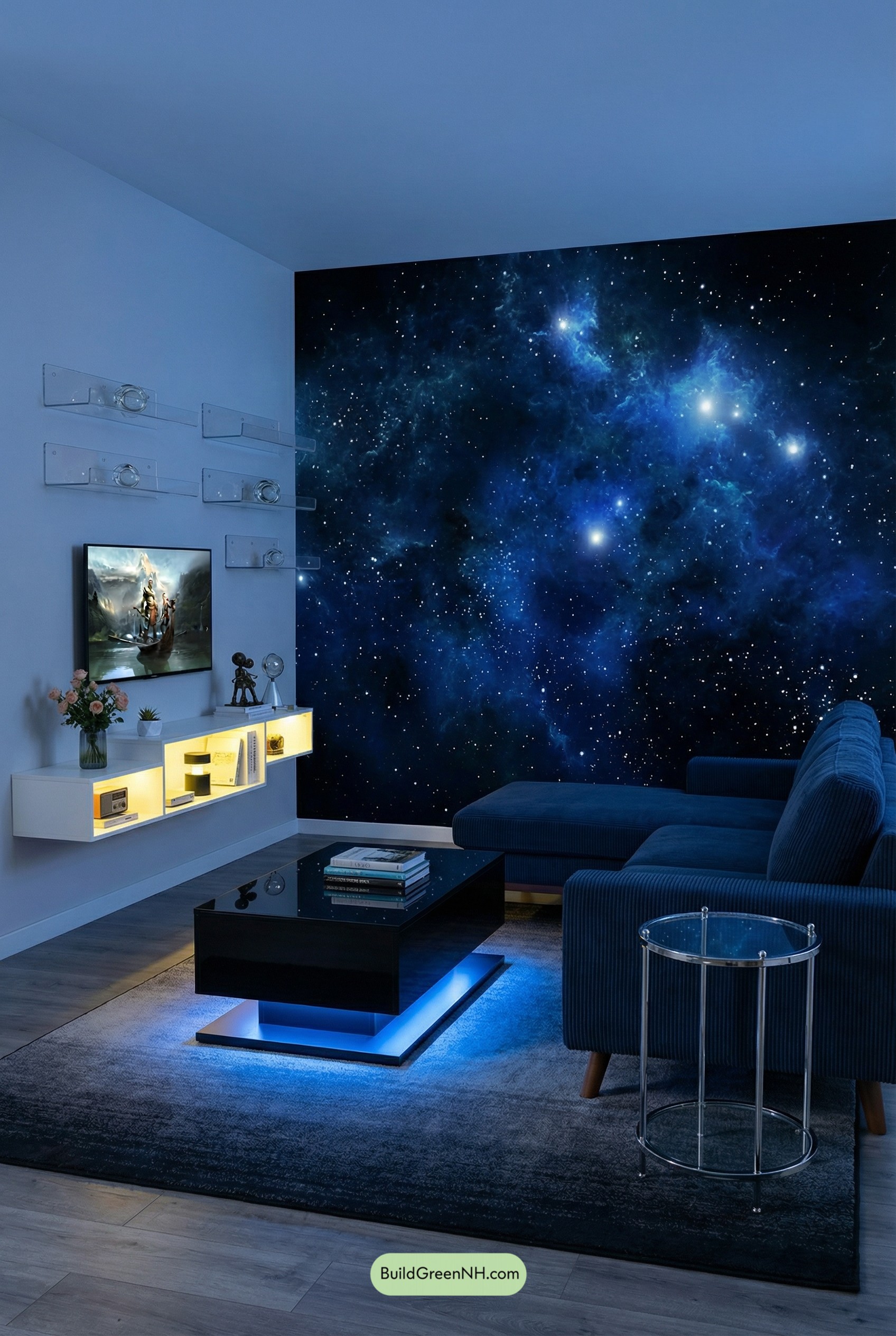 Nebula Mural Living Room Portal