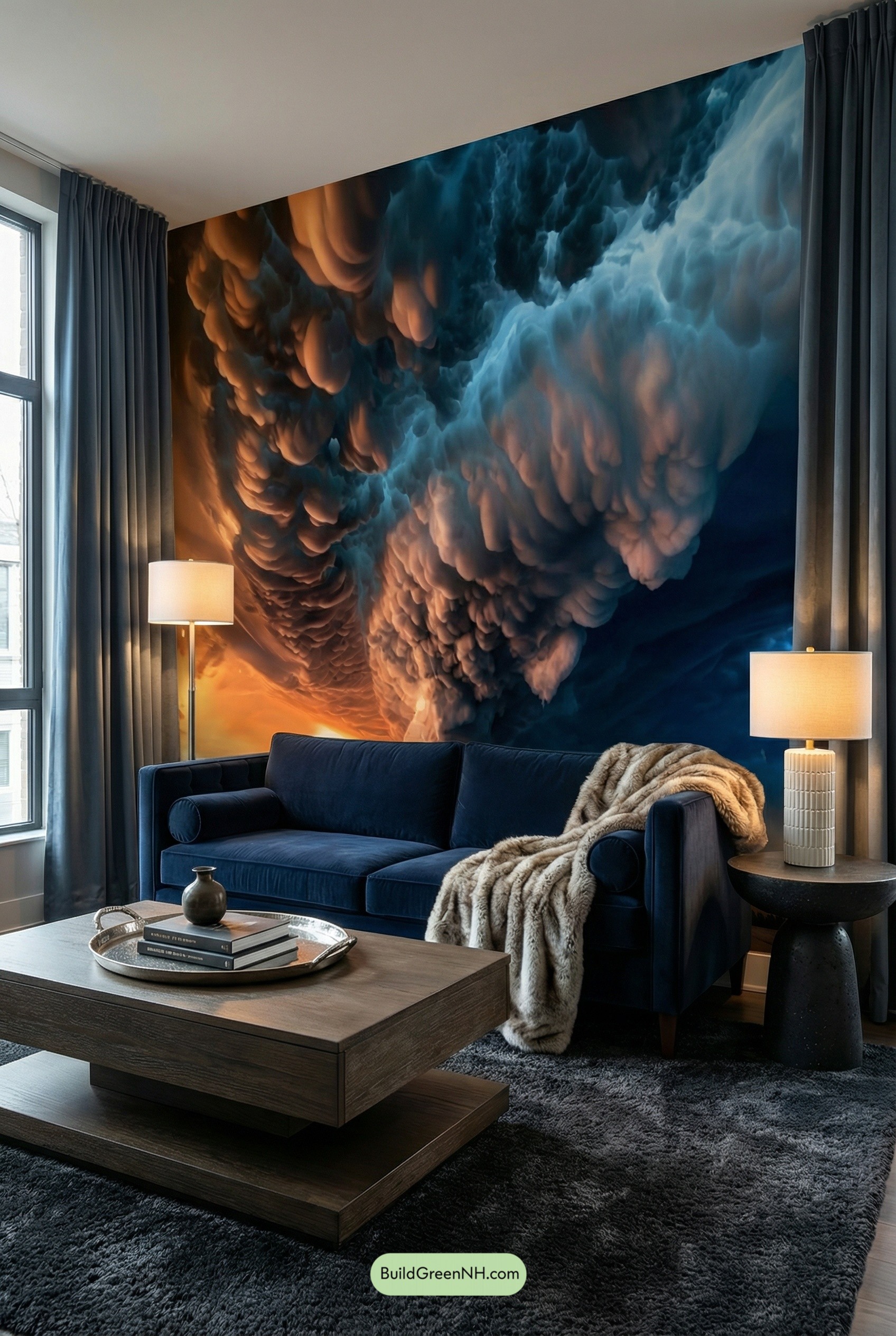 Storm-Cloud Mural, Cozy Luxe Layers