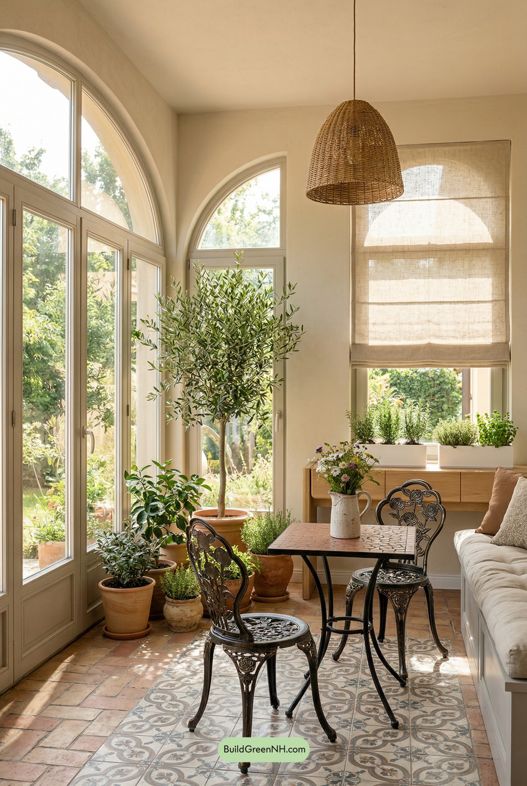 Mediterranean Courtyard Sunroom Escape
