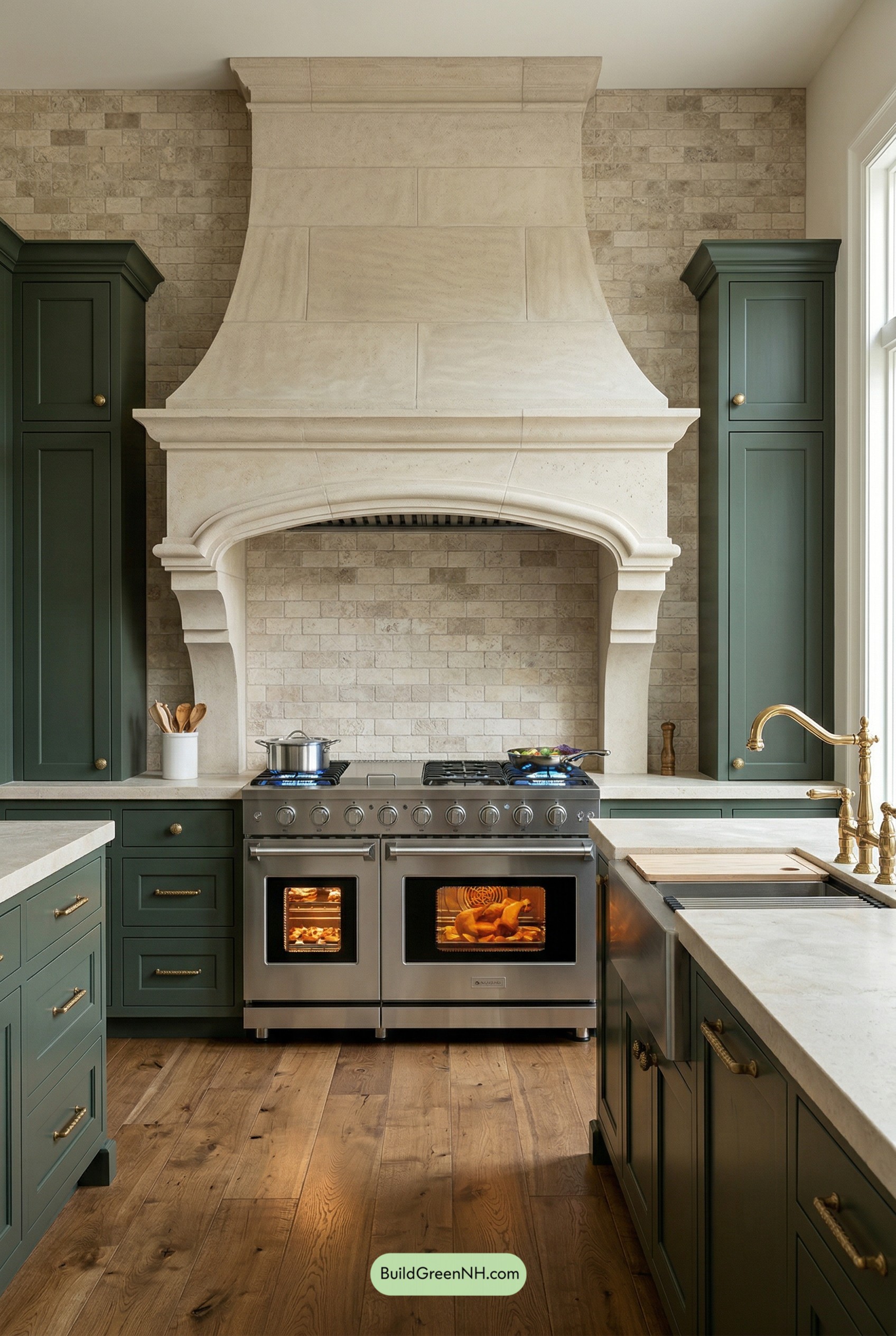 Limestone Arch Hood, Classic and Bold