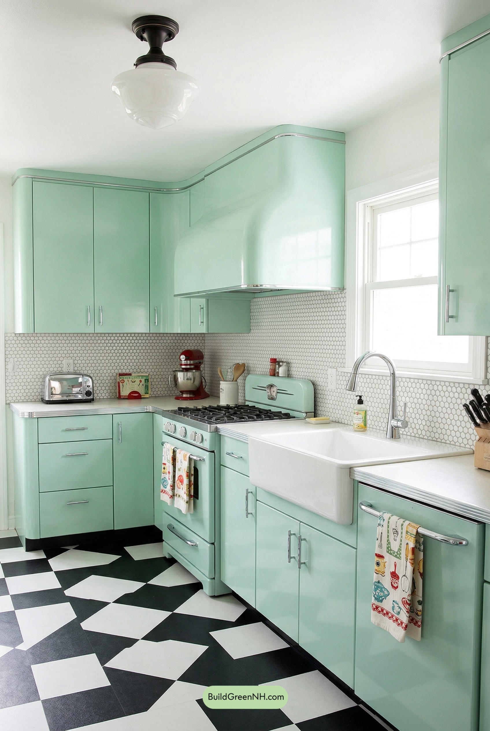 Mint Enamel Hood, Big Retro Energy