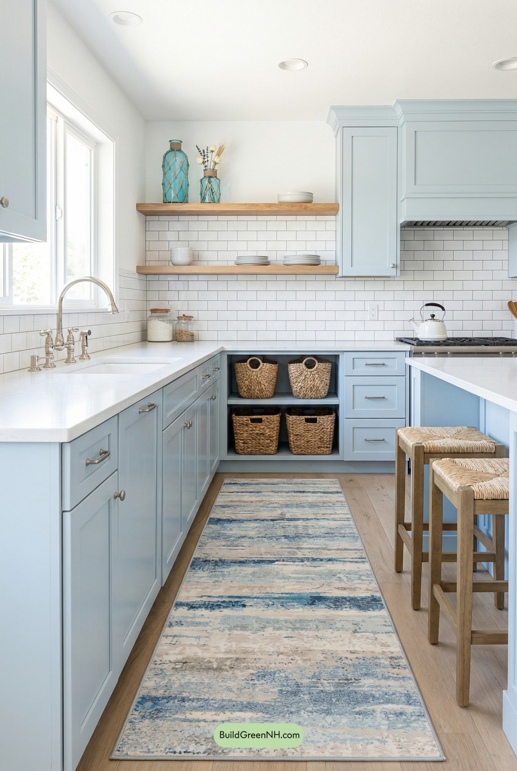 Wave Runner Mat, Coastal Kitchen Calm