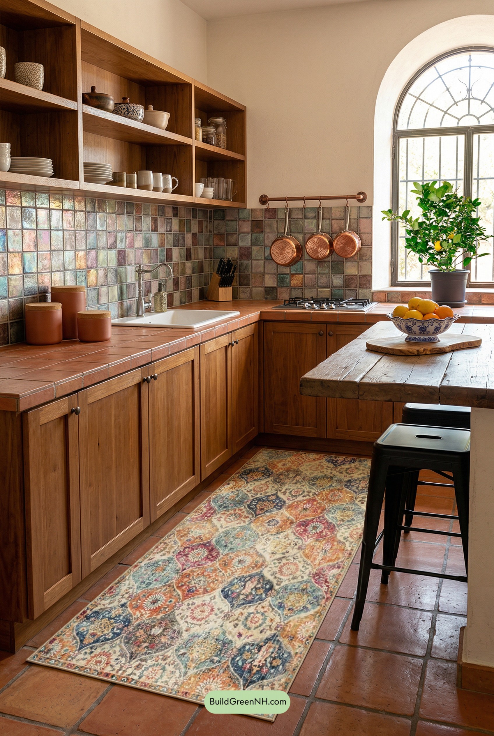 Moroccan Mosaic Runner, Mediterranean Warmth