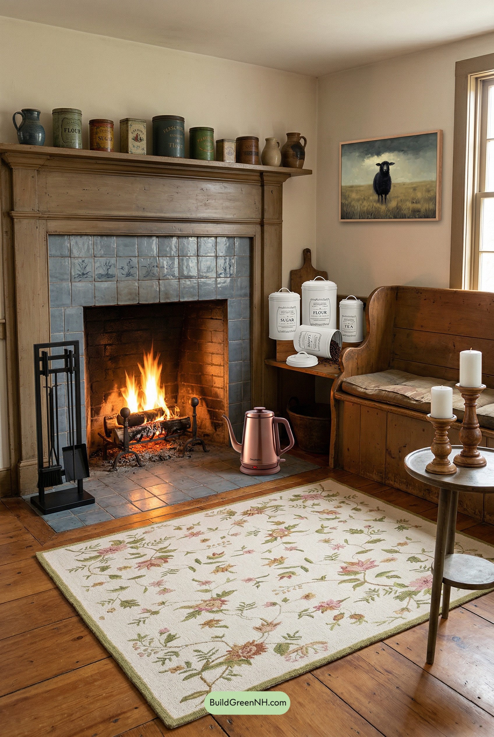 Dutch-Primitive Hearthside Living Room Charm