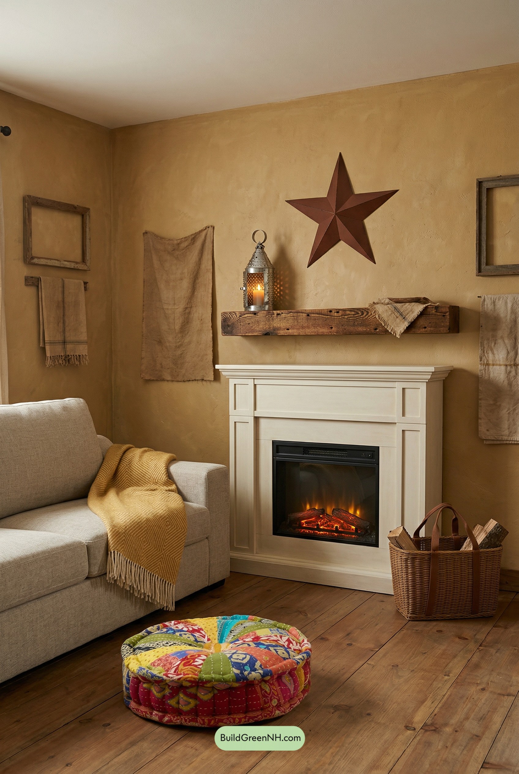 Prairie Primitive Fireside, Warm and Worn