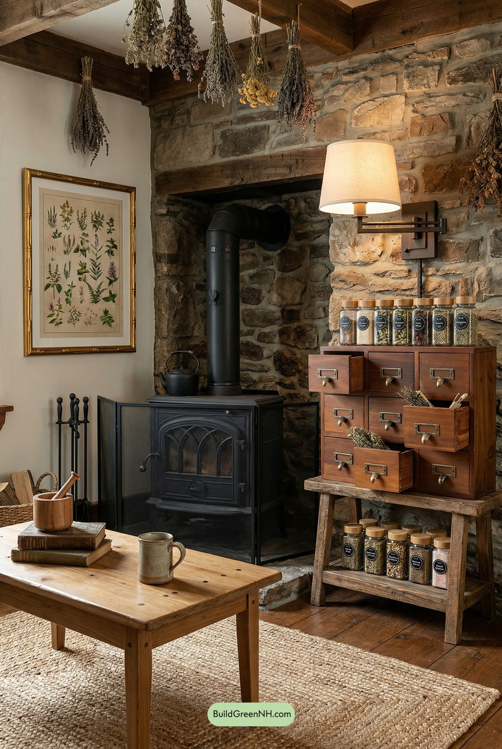 Apothecary Primitive Stove Nook Charm