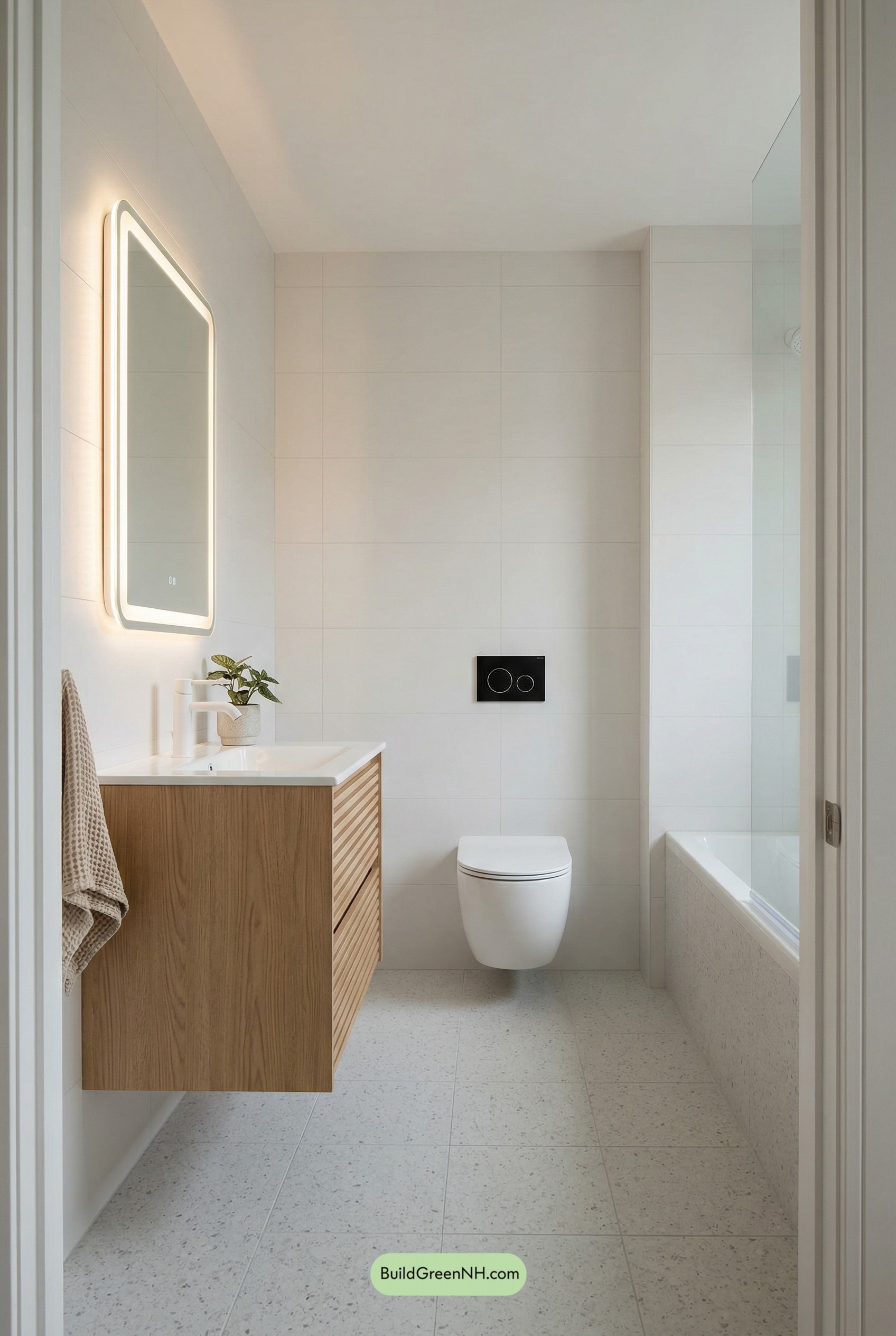 Japandi Tiny Bath, Big Calm