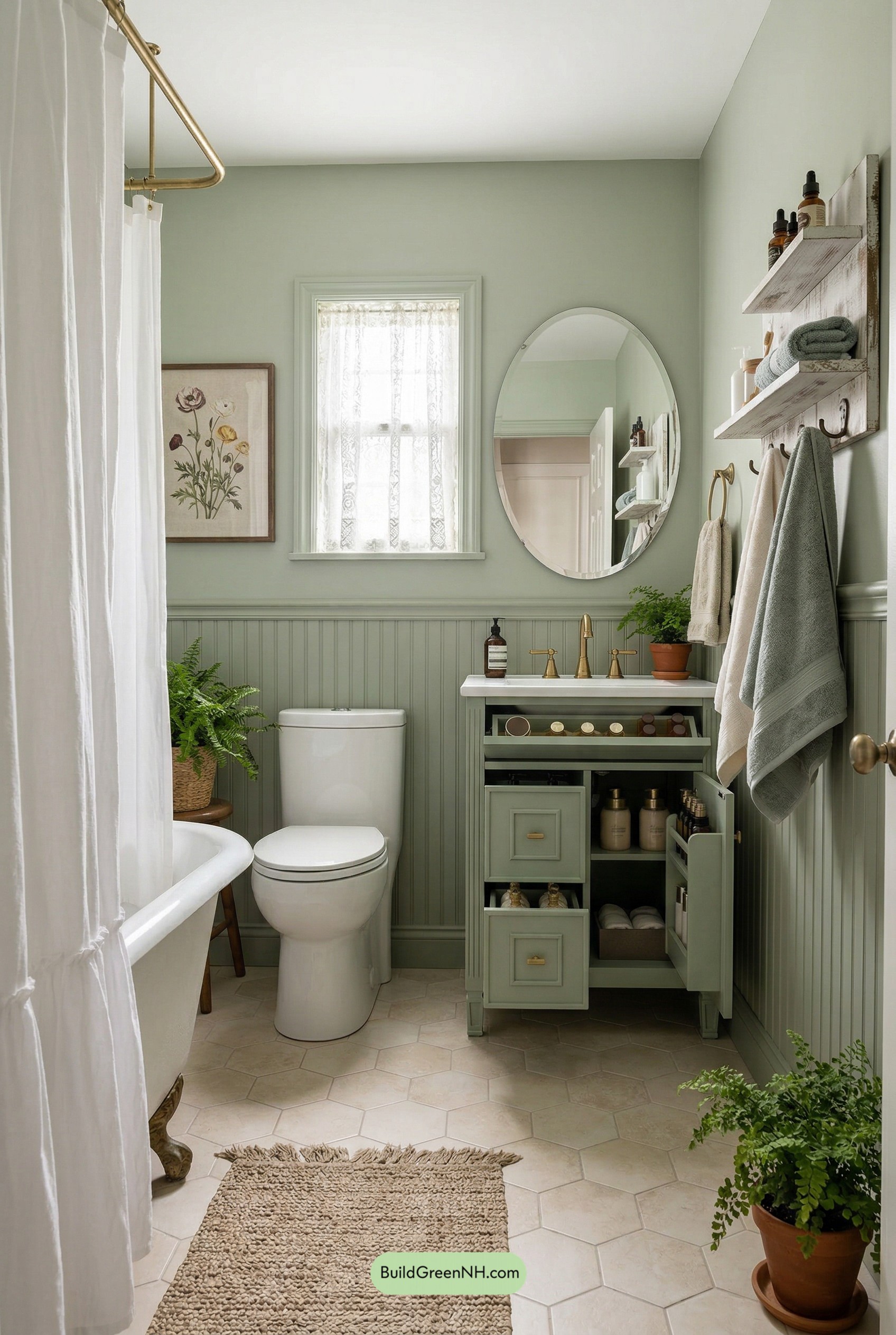 Sage Cottagecore Bath, Big on Charm