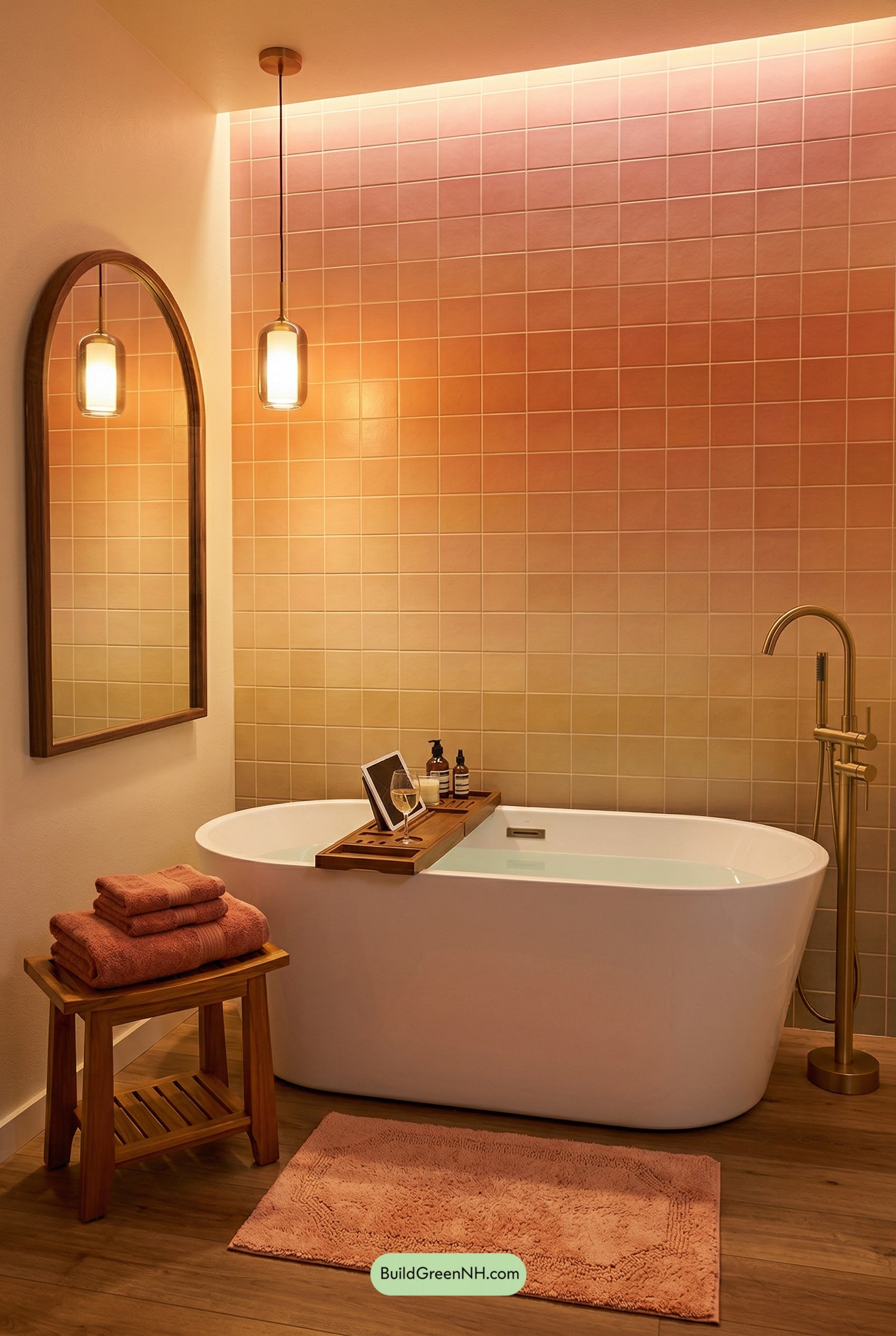 Sunset Ombré Tile Soaking Retreat