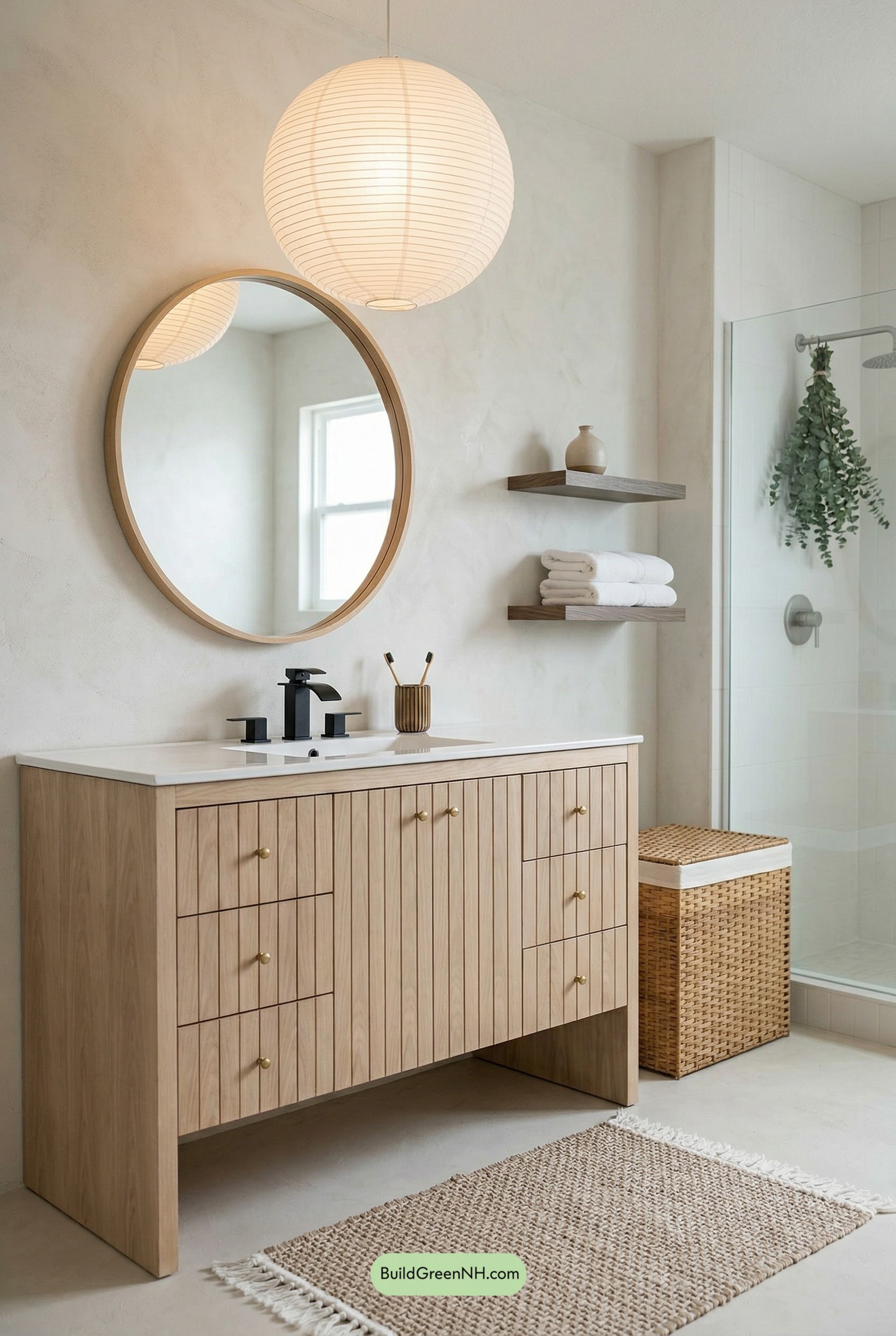 Paper Lantern Glow, Slatted Oak Calm