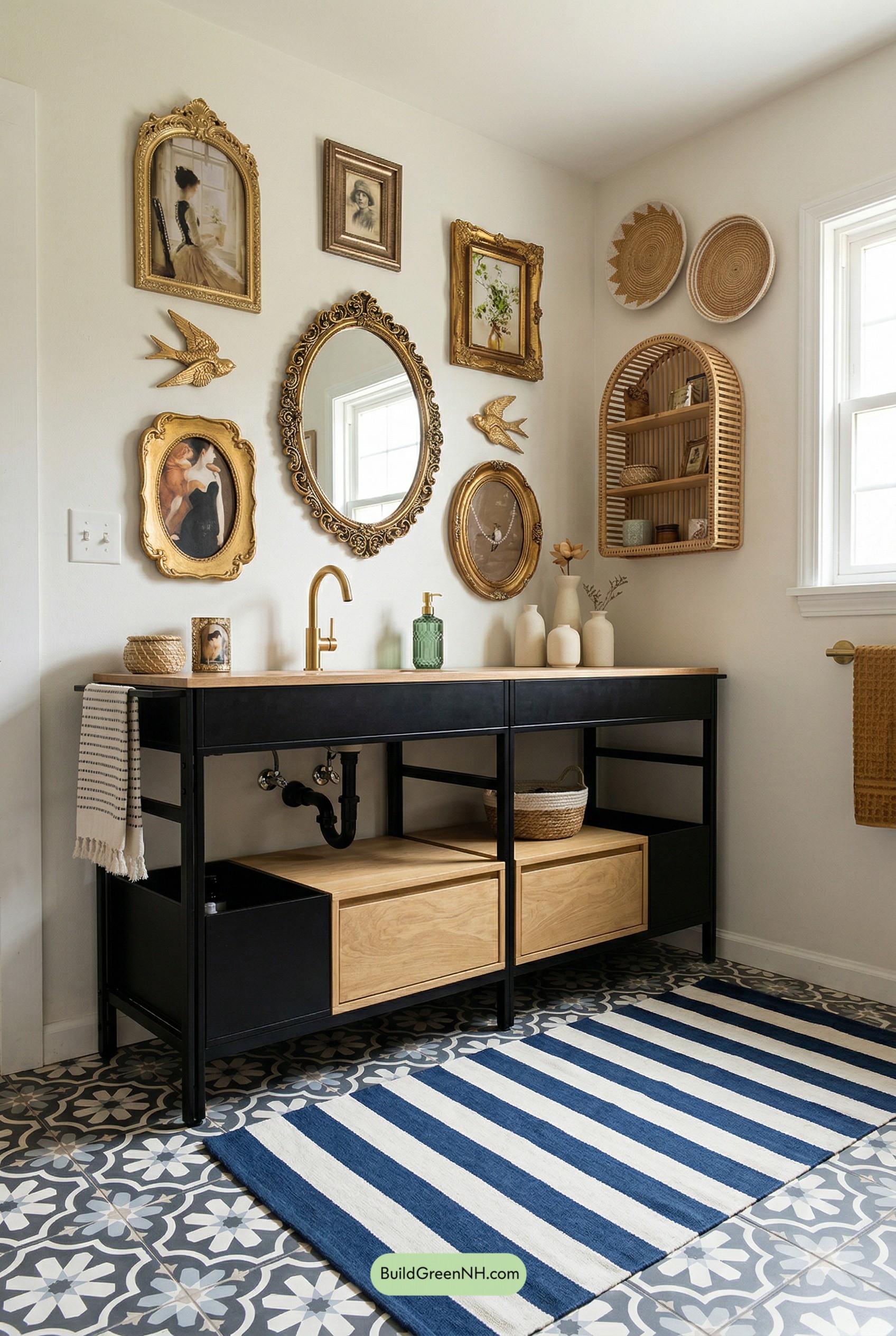 Gilded Gallery Wall Boho Vanity