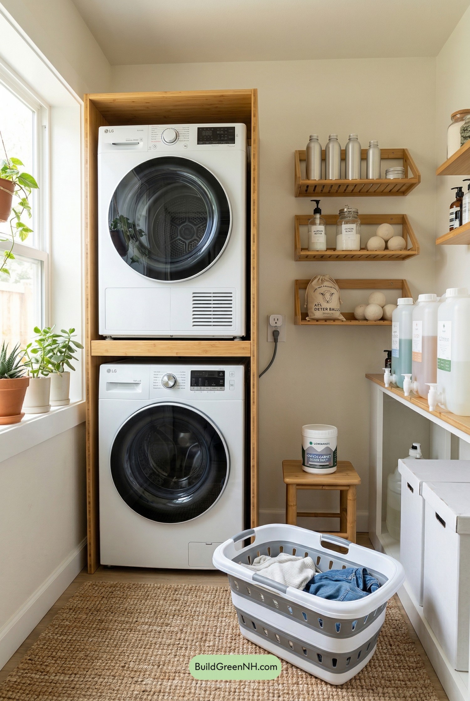 Bamboo-Smart, Refill-Ready Laundry Nook