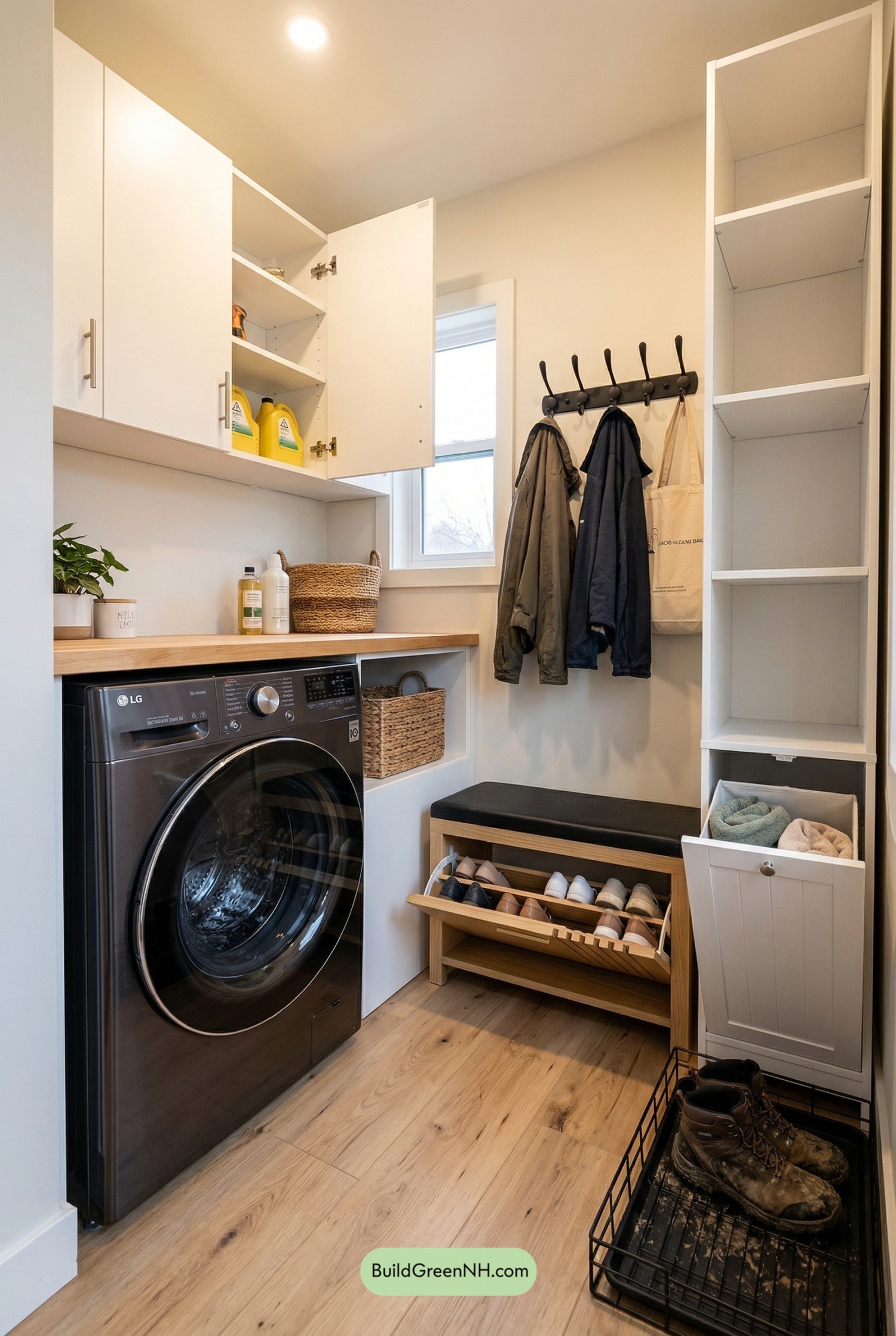 Laundry Nook With a Mudroom Twist