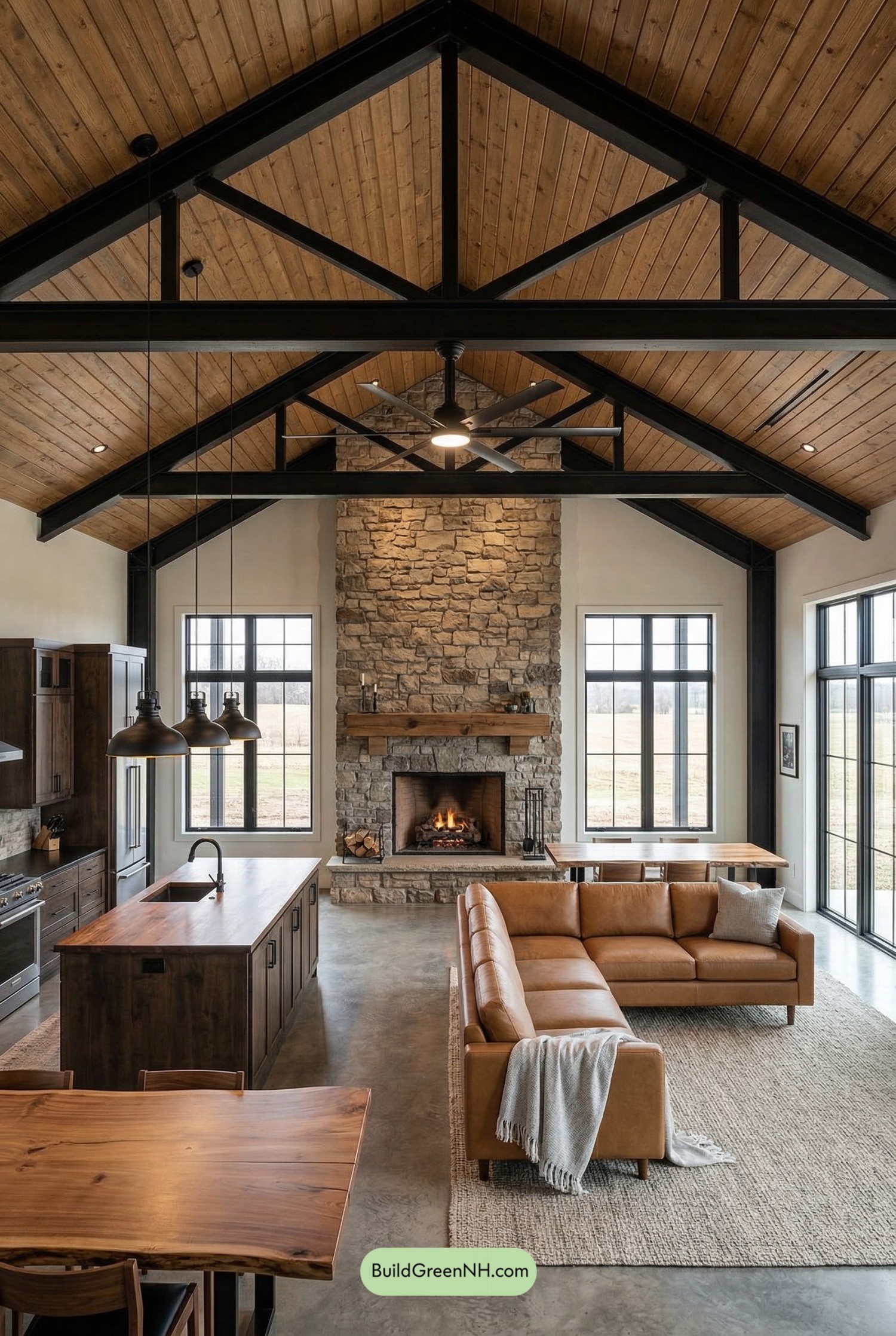 Steel-Truss Vault, Stone-Hearth Soul