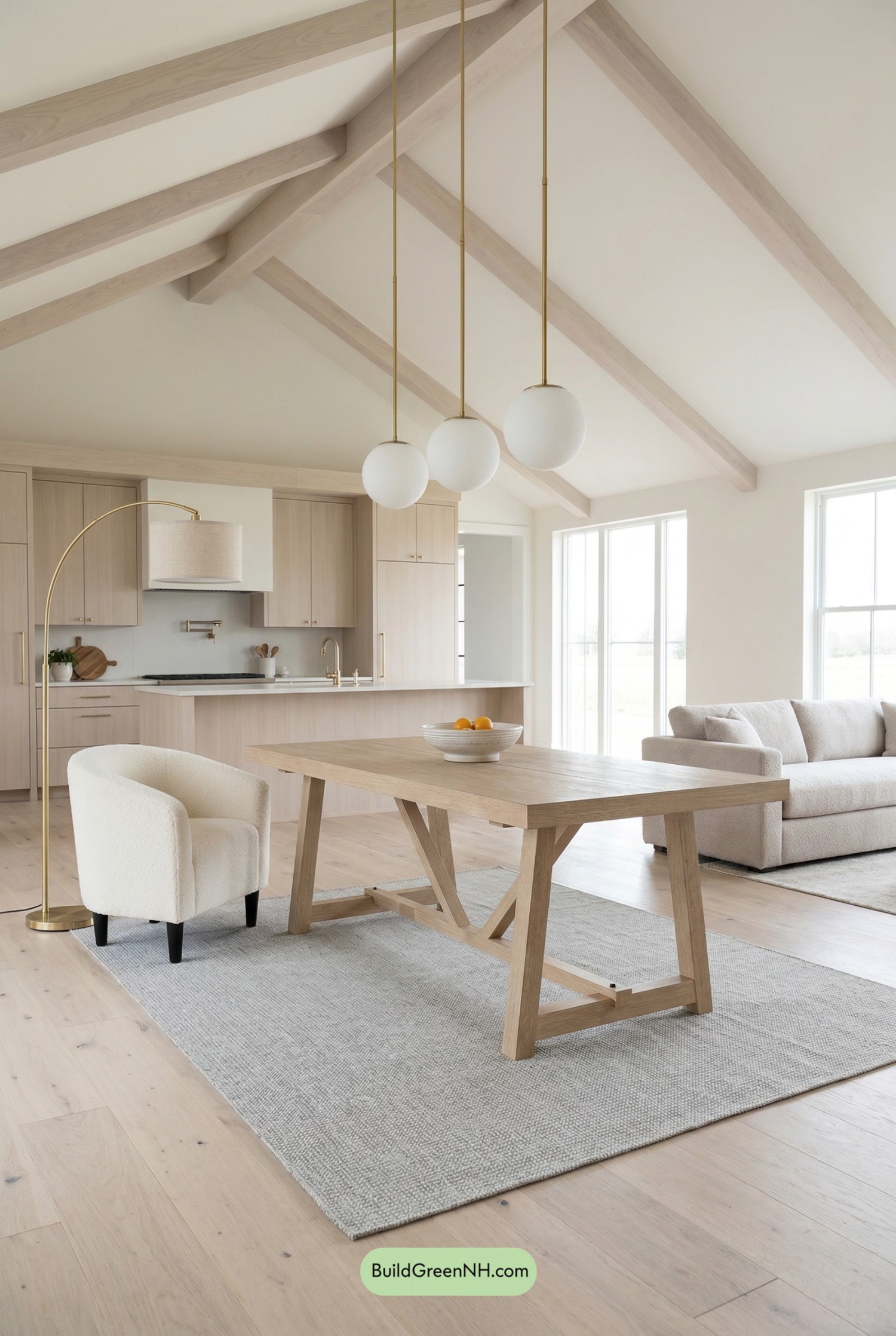 Scandi Barndominium Glow in Pale Oak