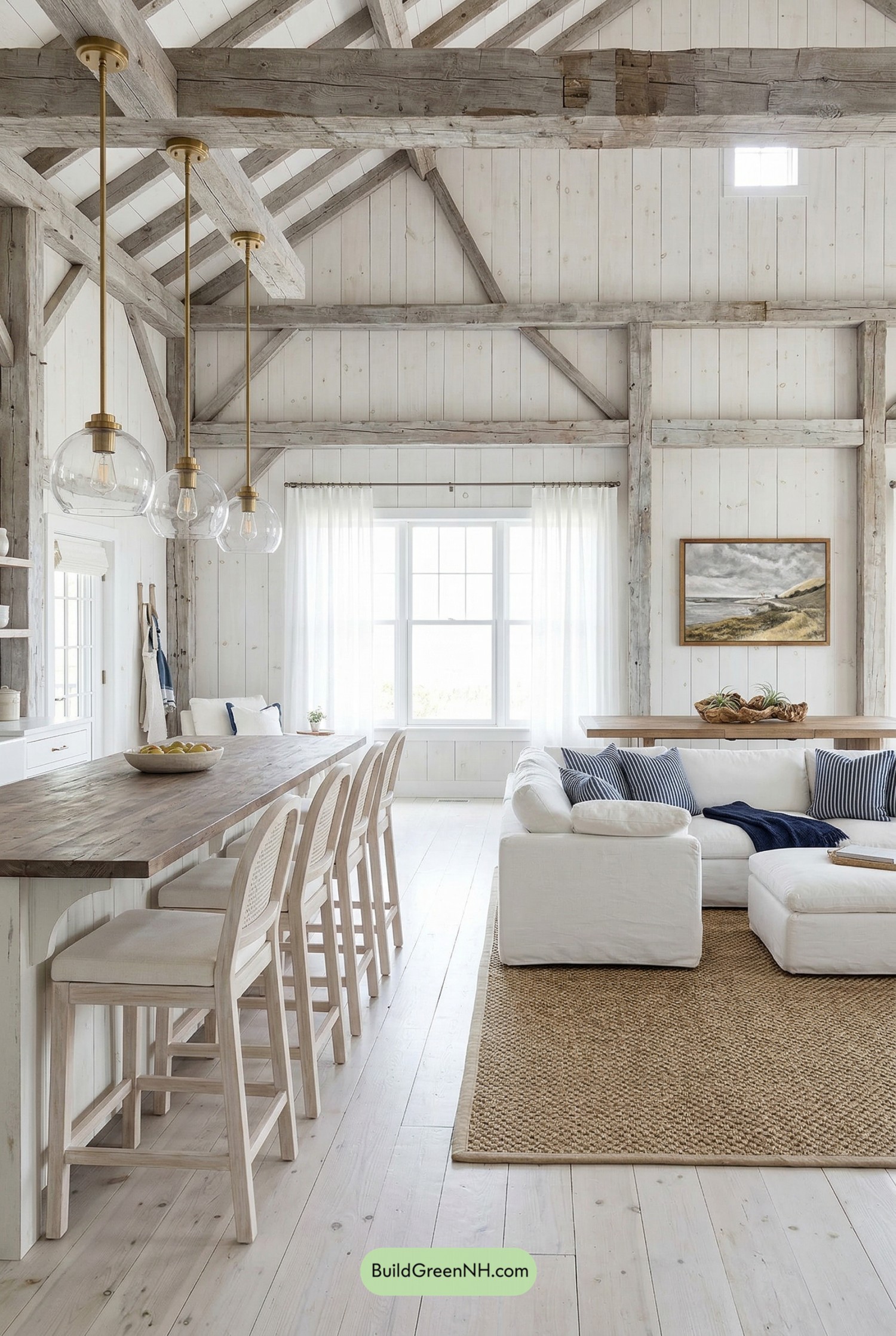 Coastal Barndo Great Room Flow