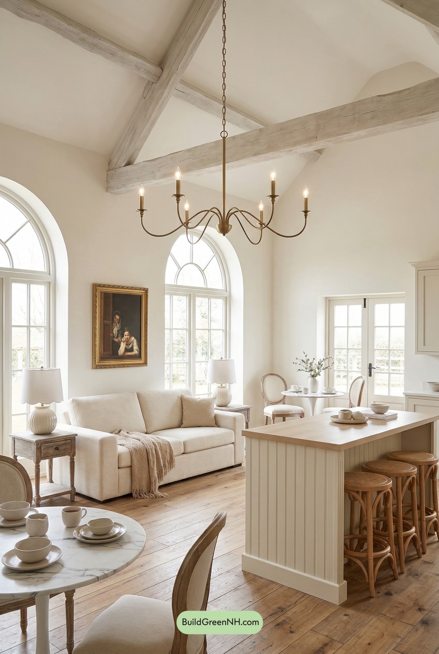 Creamy French-Country Barndo, Open and Airy