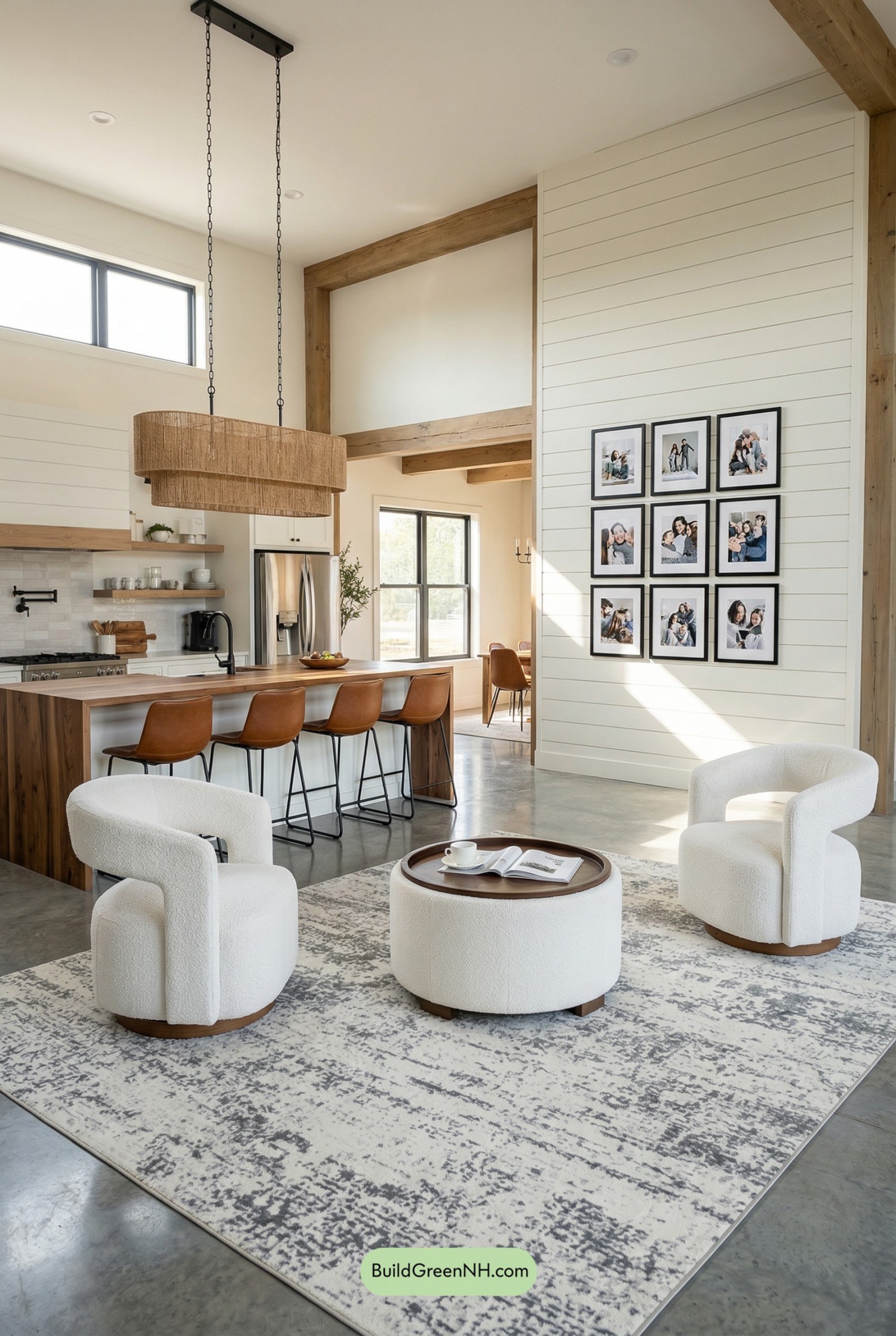 Warm Shiplap Barndo with Flexible Seating