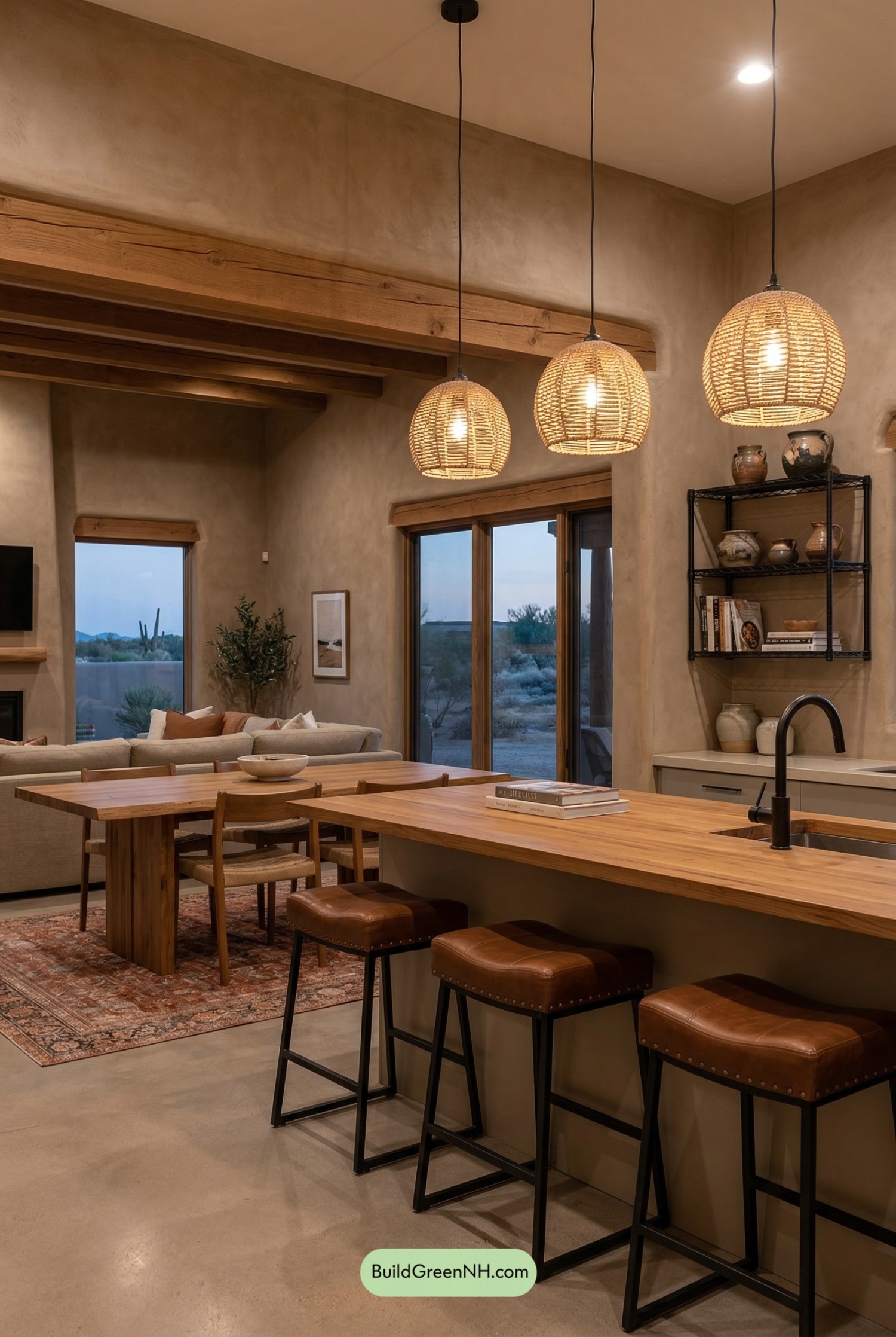 Desert-Toned Great Room, One Easy Flow