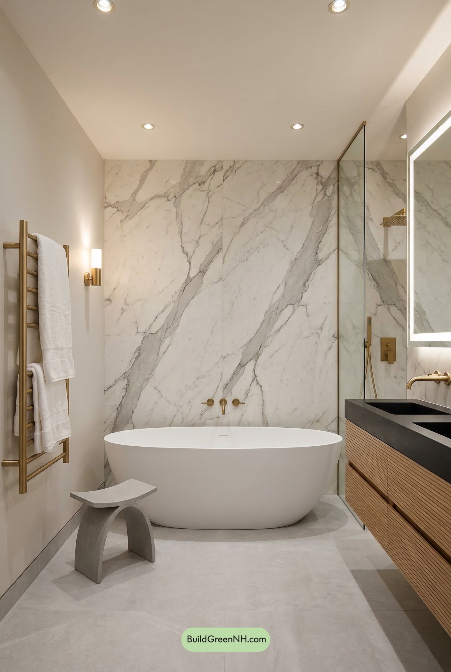 Marble Runway for a Soaking Tub