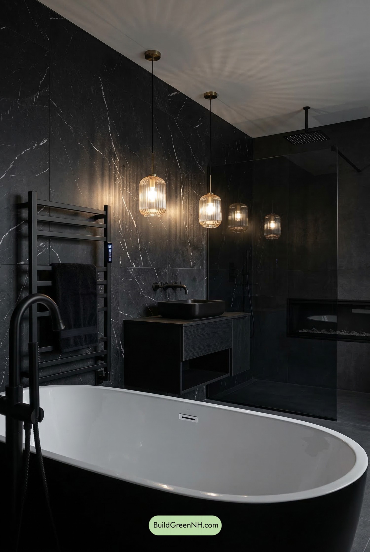 Noir Spa Bathroom, Gallery-Quiet Glow