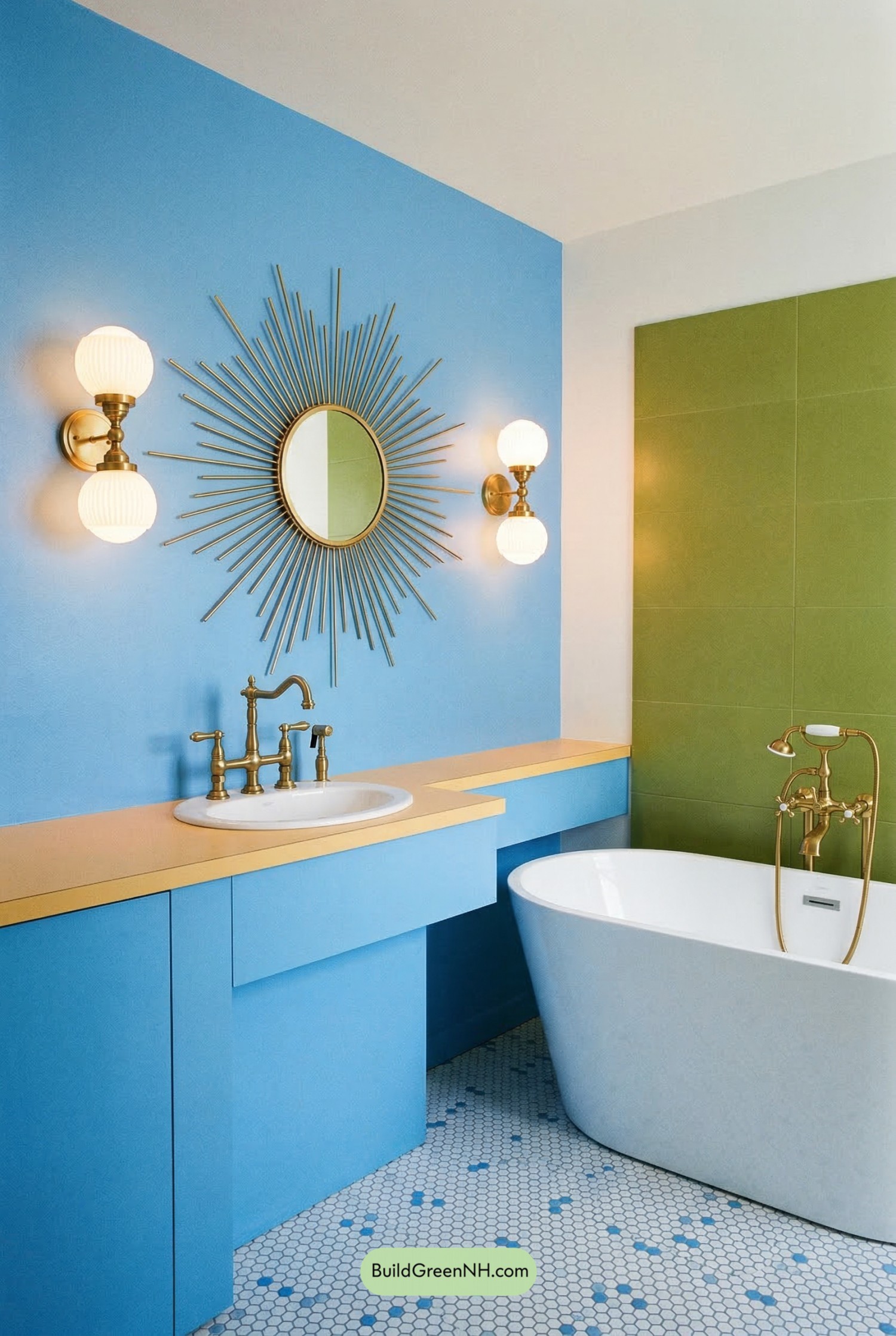 Sunburst Glam in Powder Blue