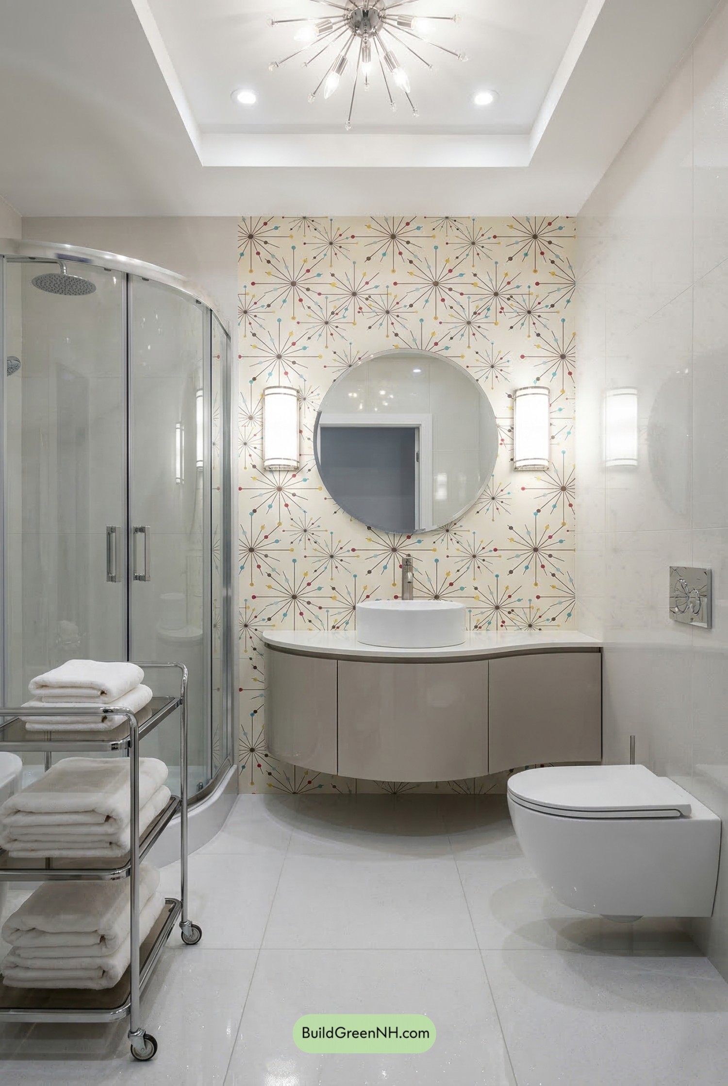 Atomic Glam Bathroom, Polished and Playful