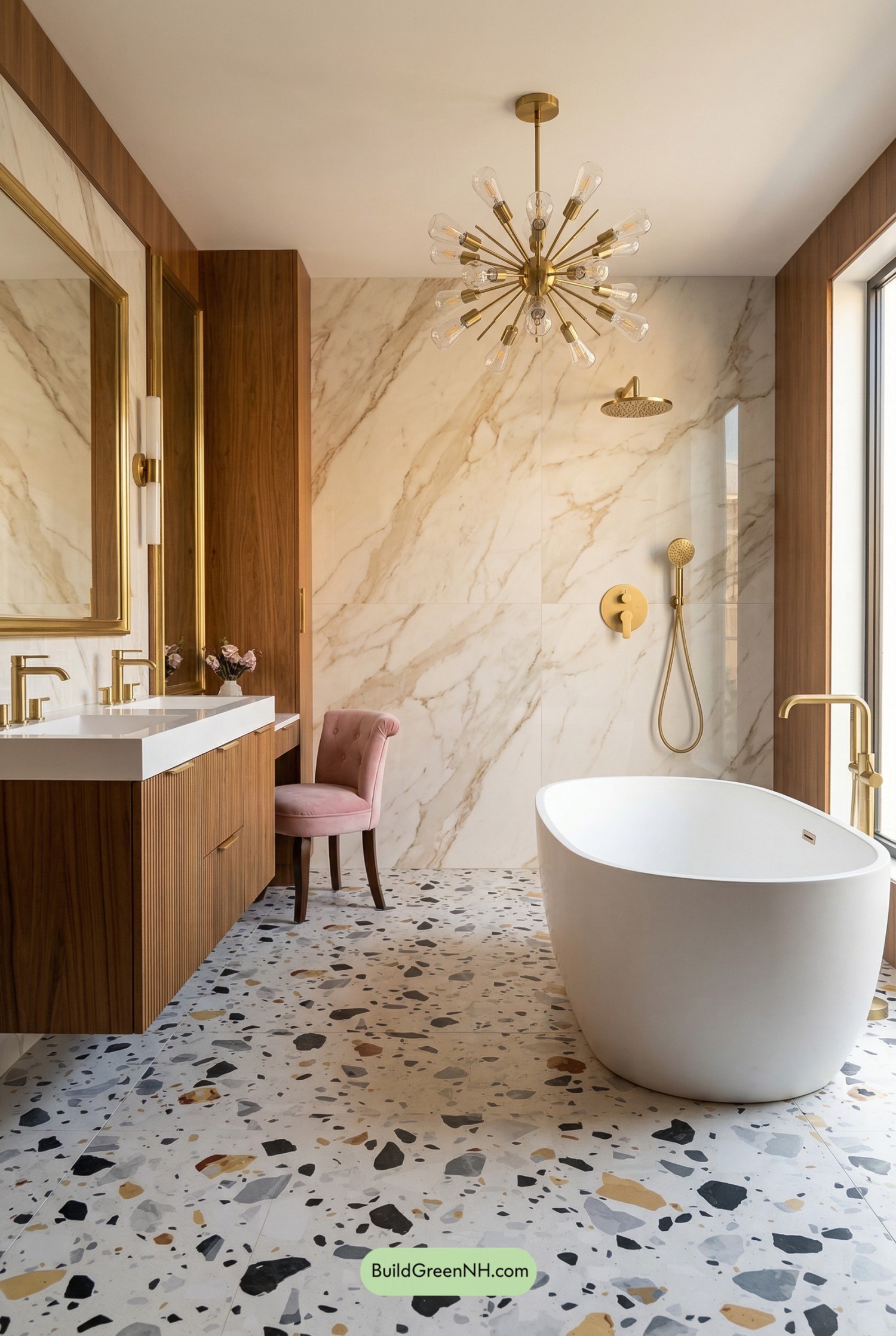 Boutique-Hotel Mid-Century Marble Glow
