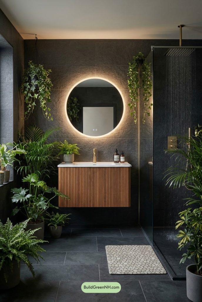 Moody Botanical Bathroom Retreat