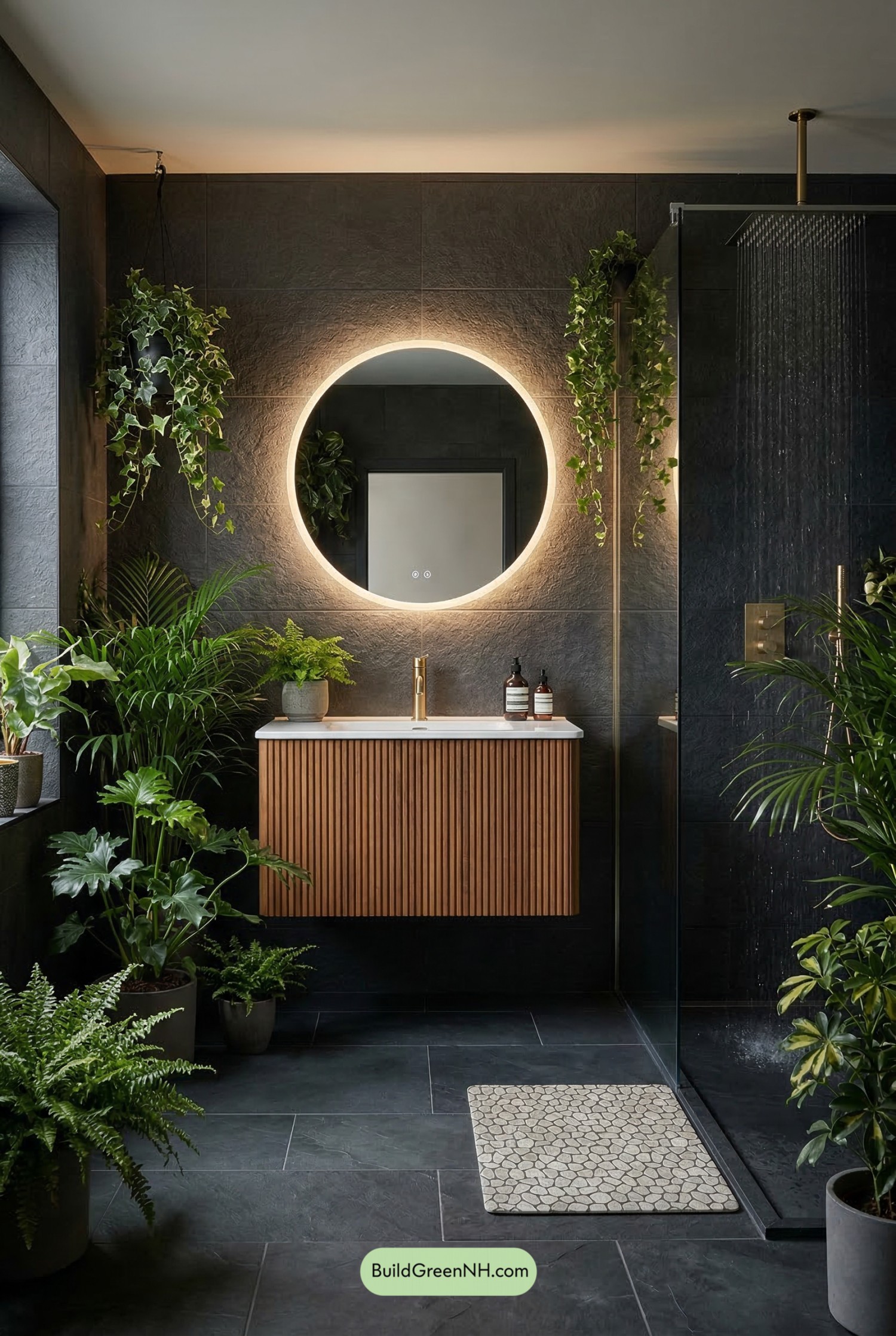 Moody Botanical Bathroom Retreat