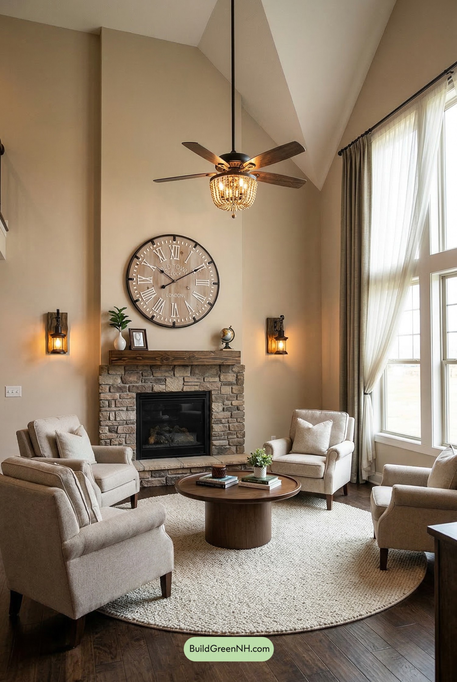 Chandelier Fan Drama Under Vaulted Heights