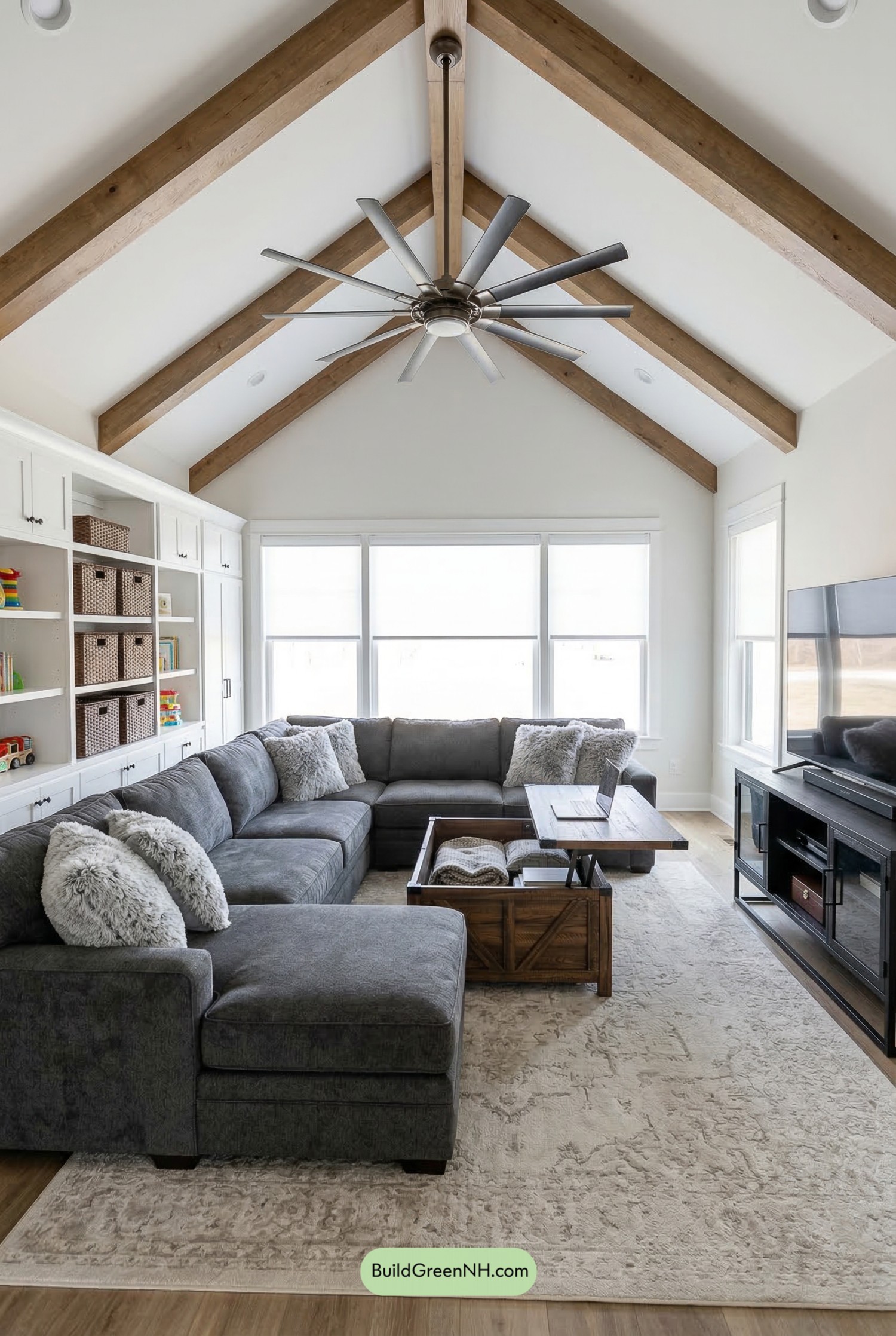 Vaulted Farmhouse Fan, Family-Proof Comfort