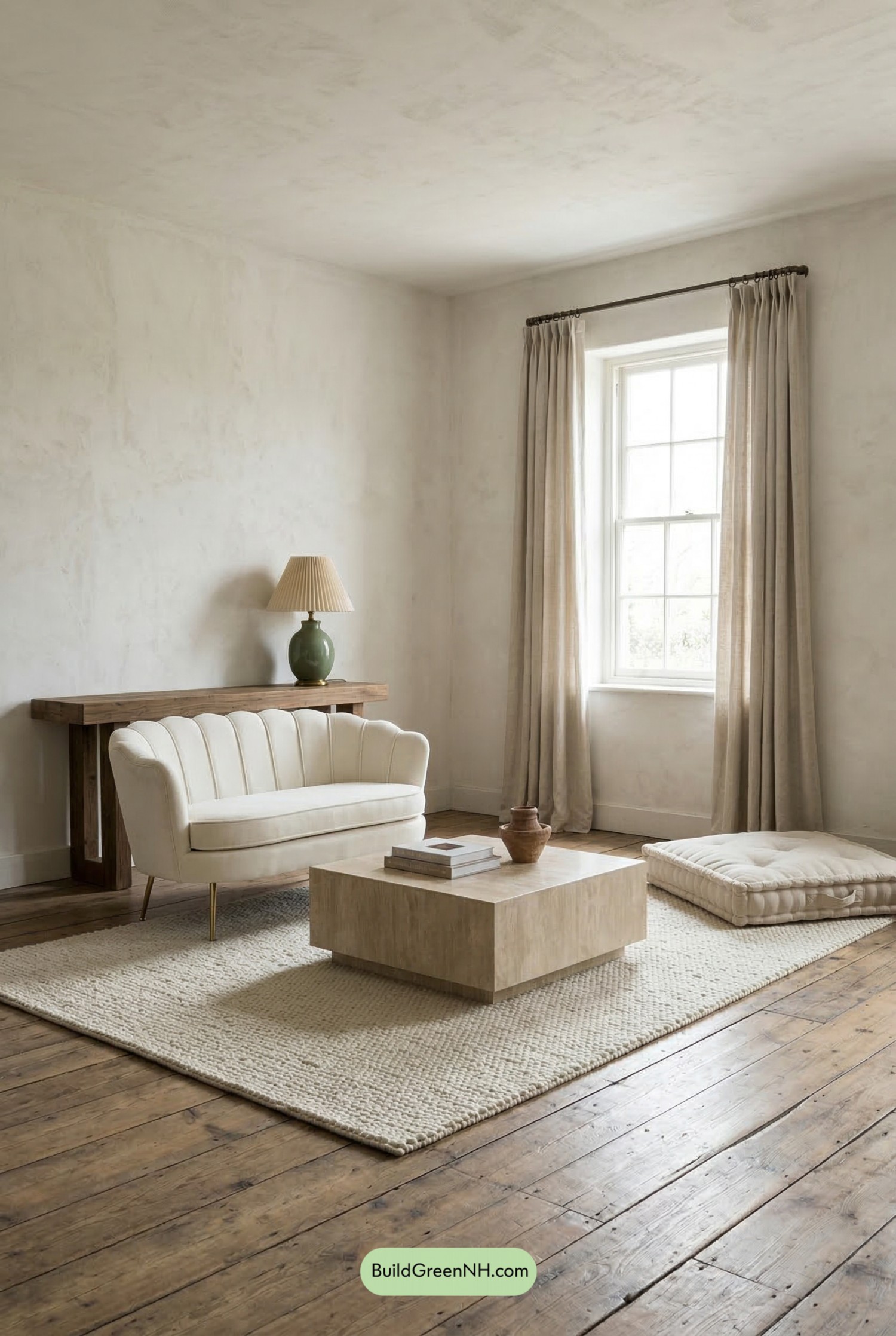 Quiet Wabi Sabi Reading Corner