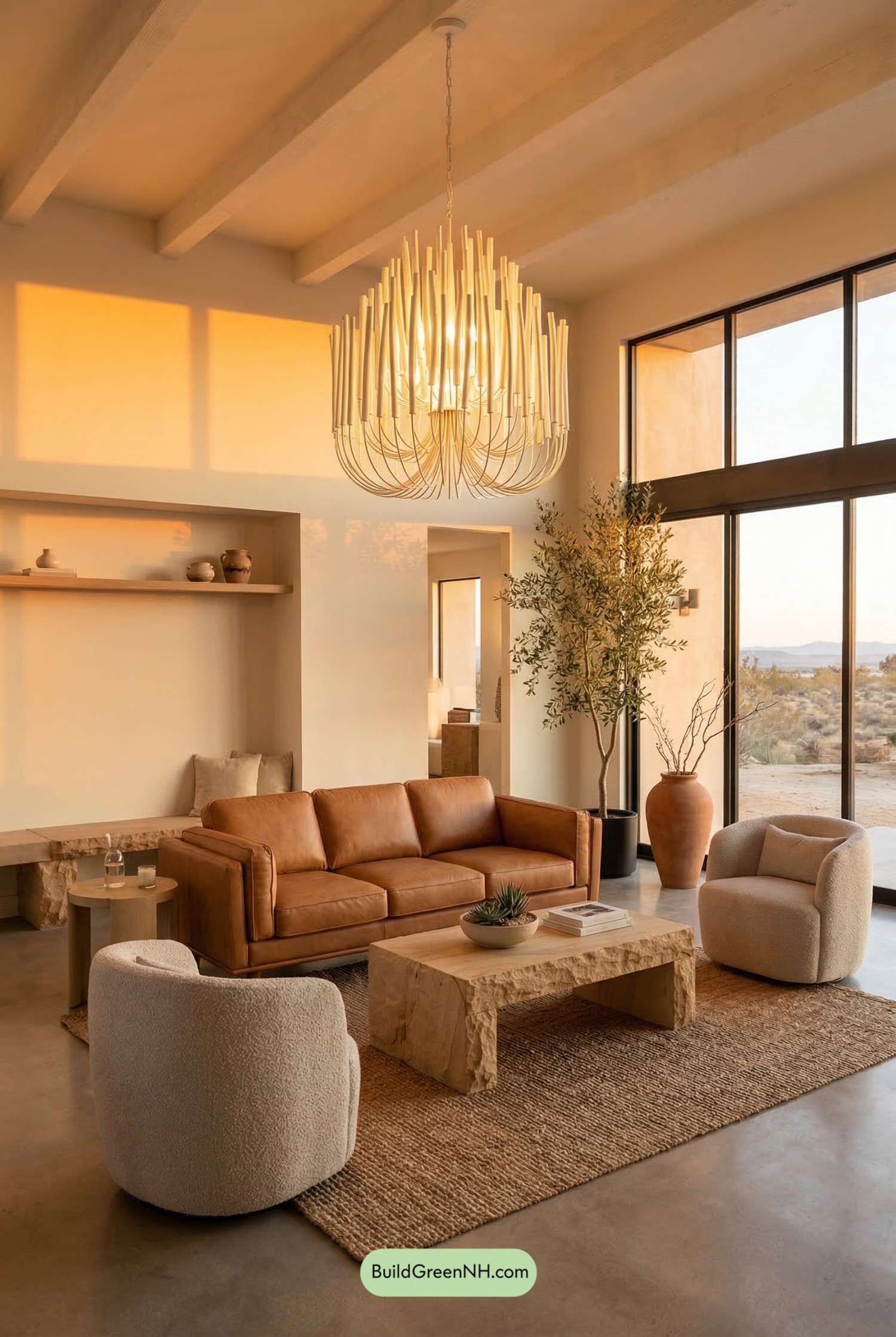 Greek Villa in Desert Modern Glow