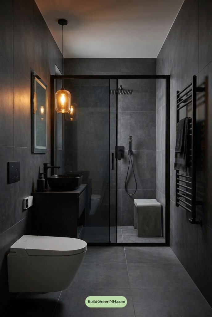 Moody Charcoal Shower Retreat